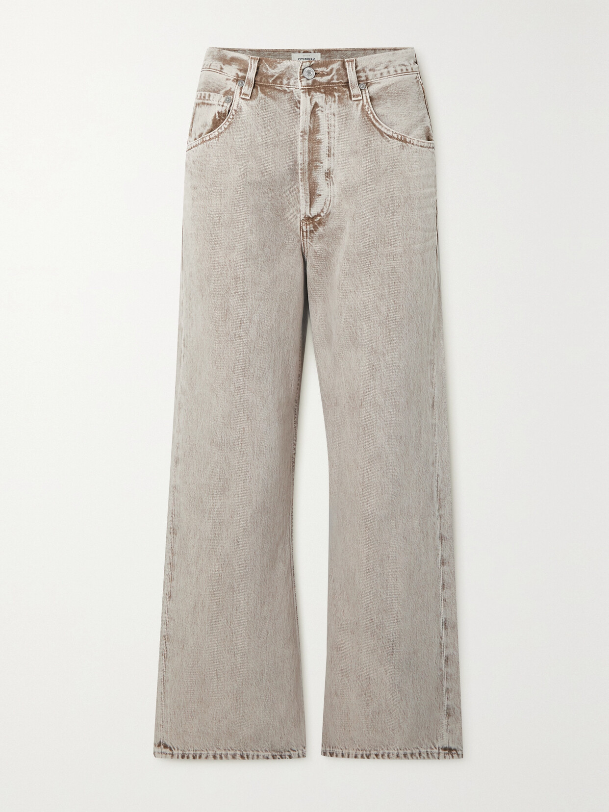 Citizens Of Humanity Gaucho Cropped High-rise Wide-leg Jeans In Neutrals