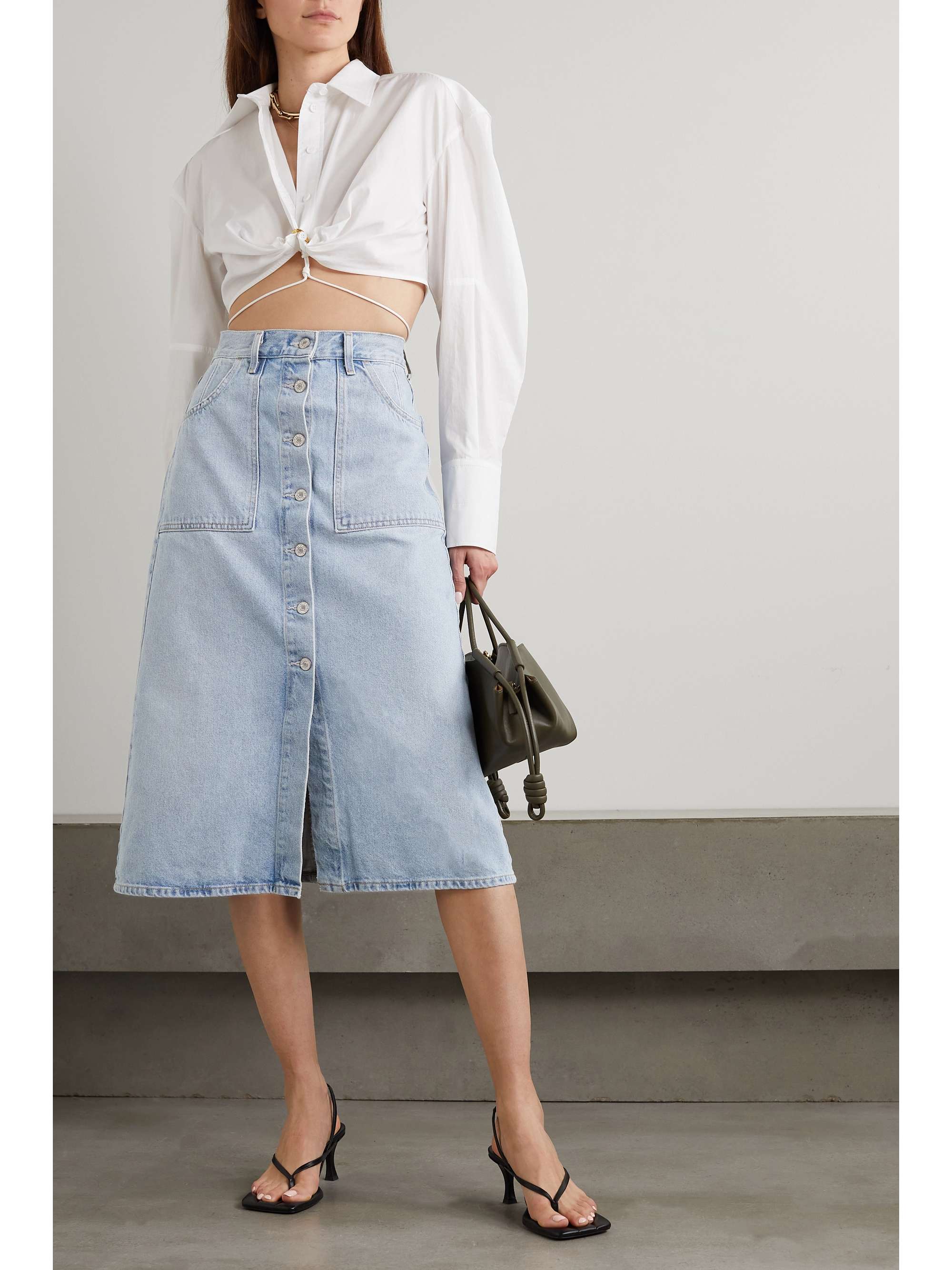 CITIZENS OF HUMANITY Anouk denim midi skirt | NET-A-PORTER