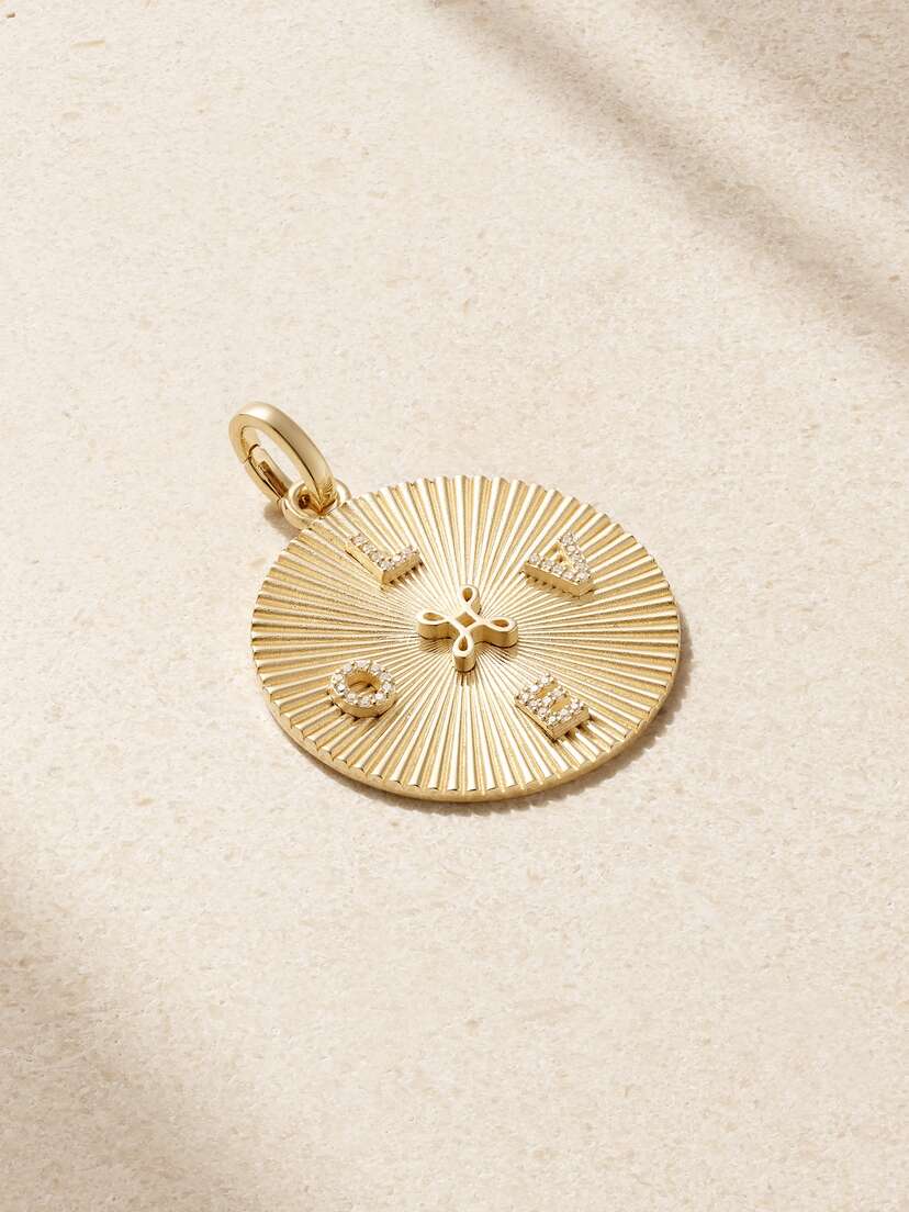 Foundrae Love Token 18-karat Gold Diamond Pendant