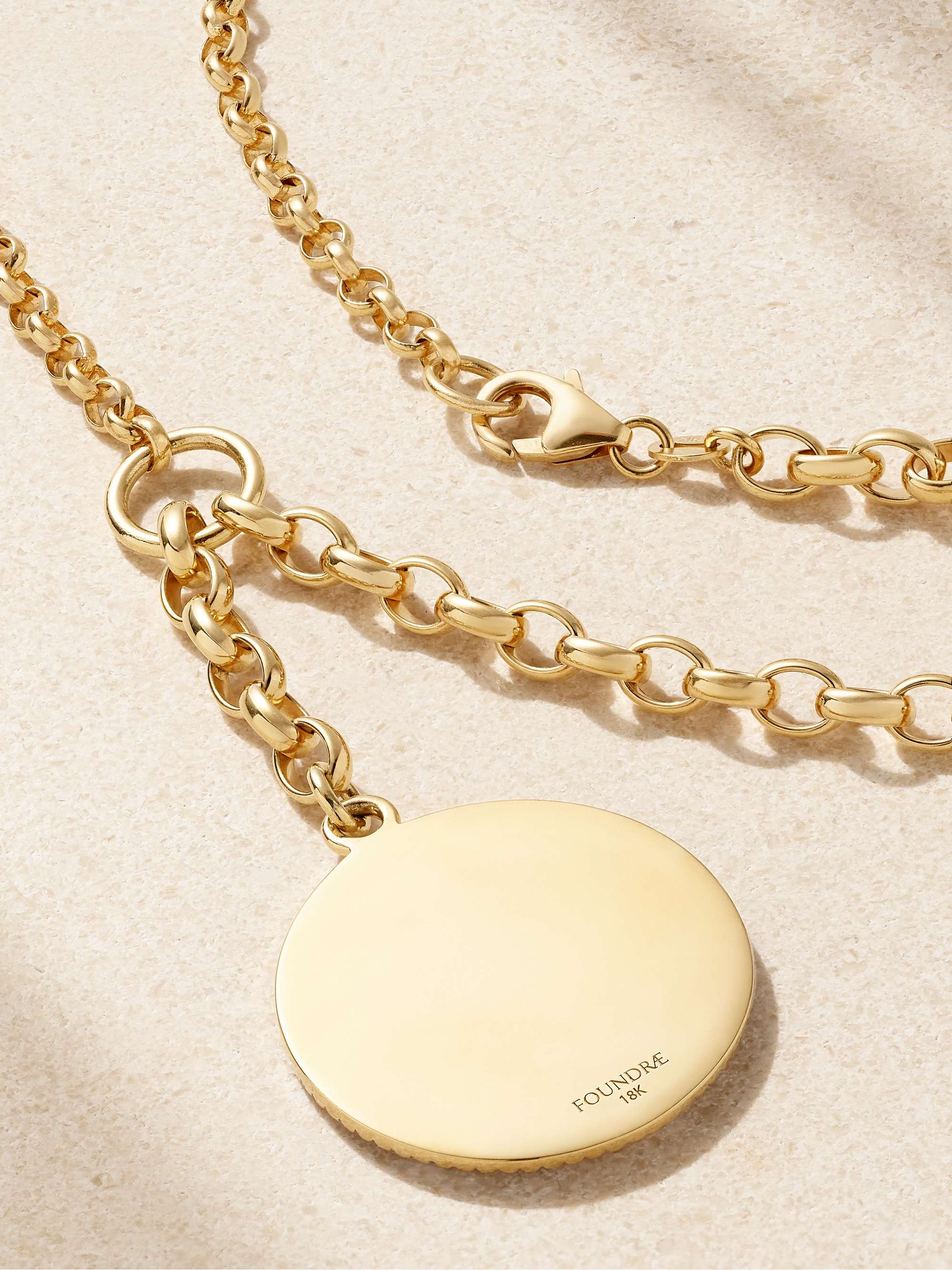 FOUNDRAE Love 18-karat gold diamond necklace