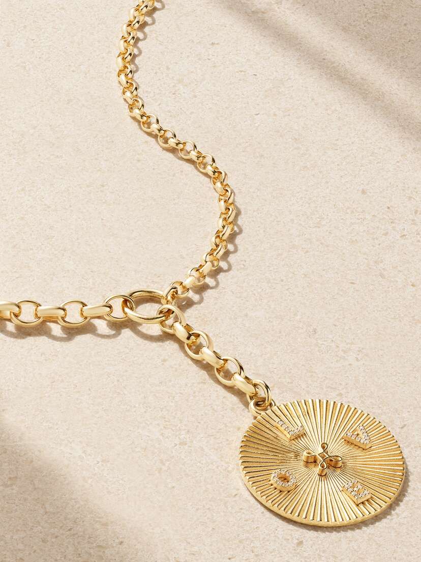 Foundrae Love 18-karat Gold Diamond Necklace