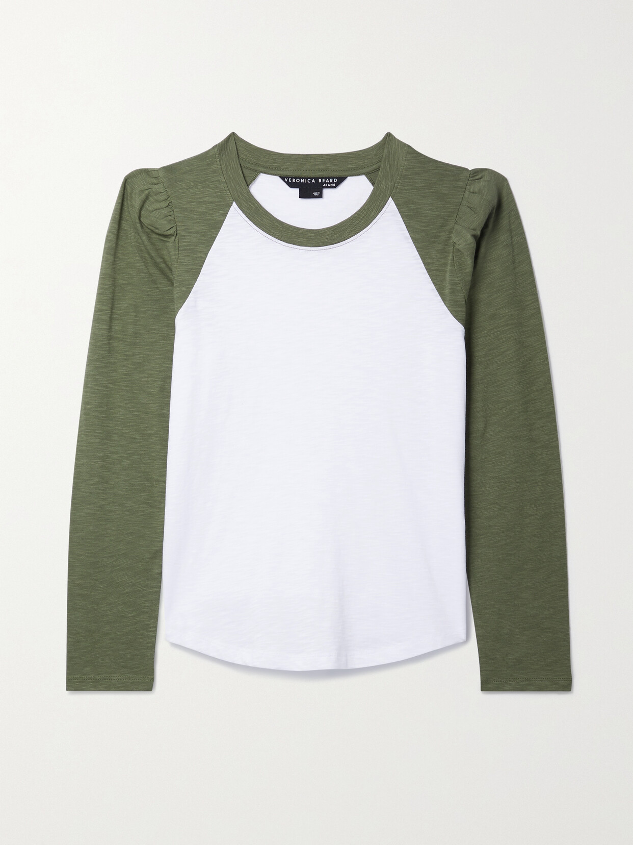 Veronica Beard - Mason Slub Pima Cotton-jersey T-shirt - Green