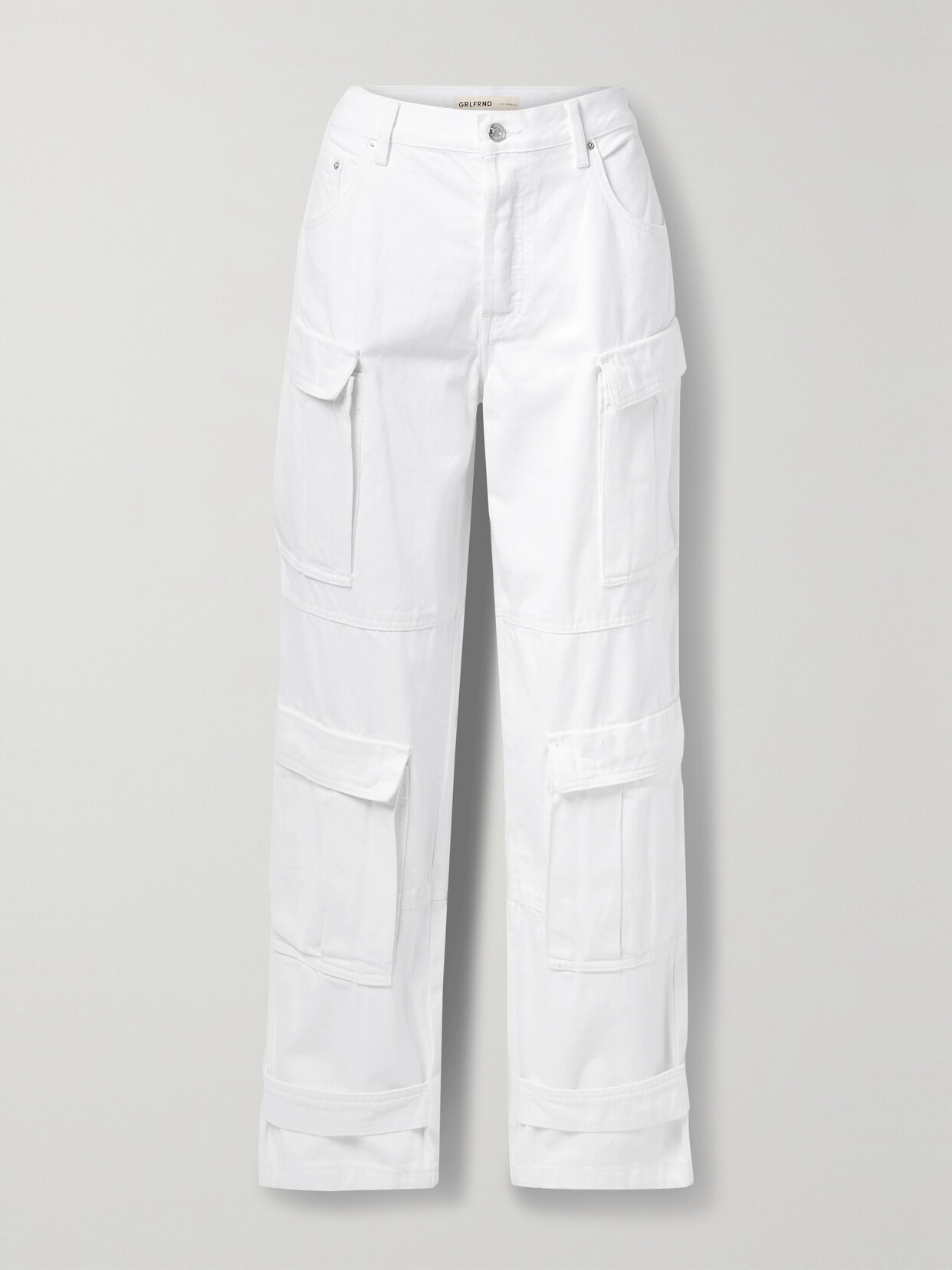 GRLFRND - Lex High-rise Wide-leg Jeans - White