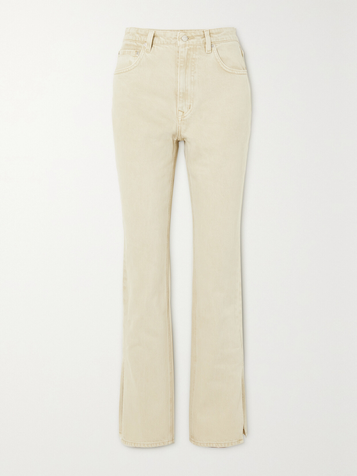 GRLFRND - Harlow High-rise Bootcut Jeans - Neutrals