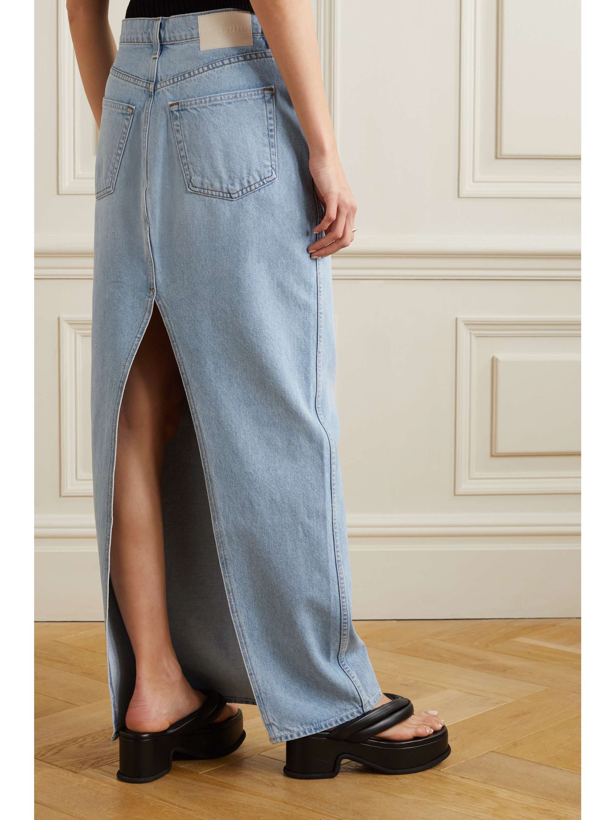 GRLFRND Amara denim maxi skirt