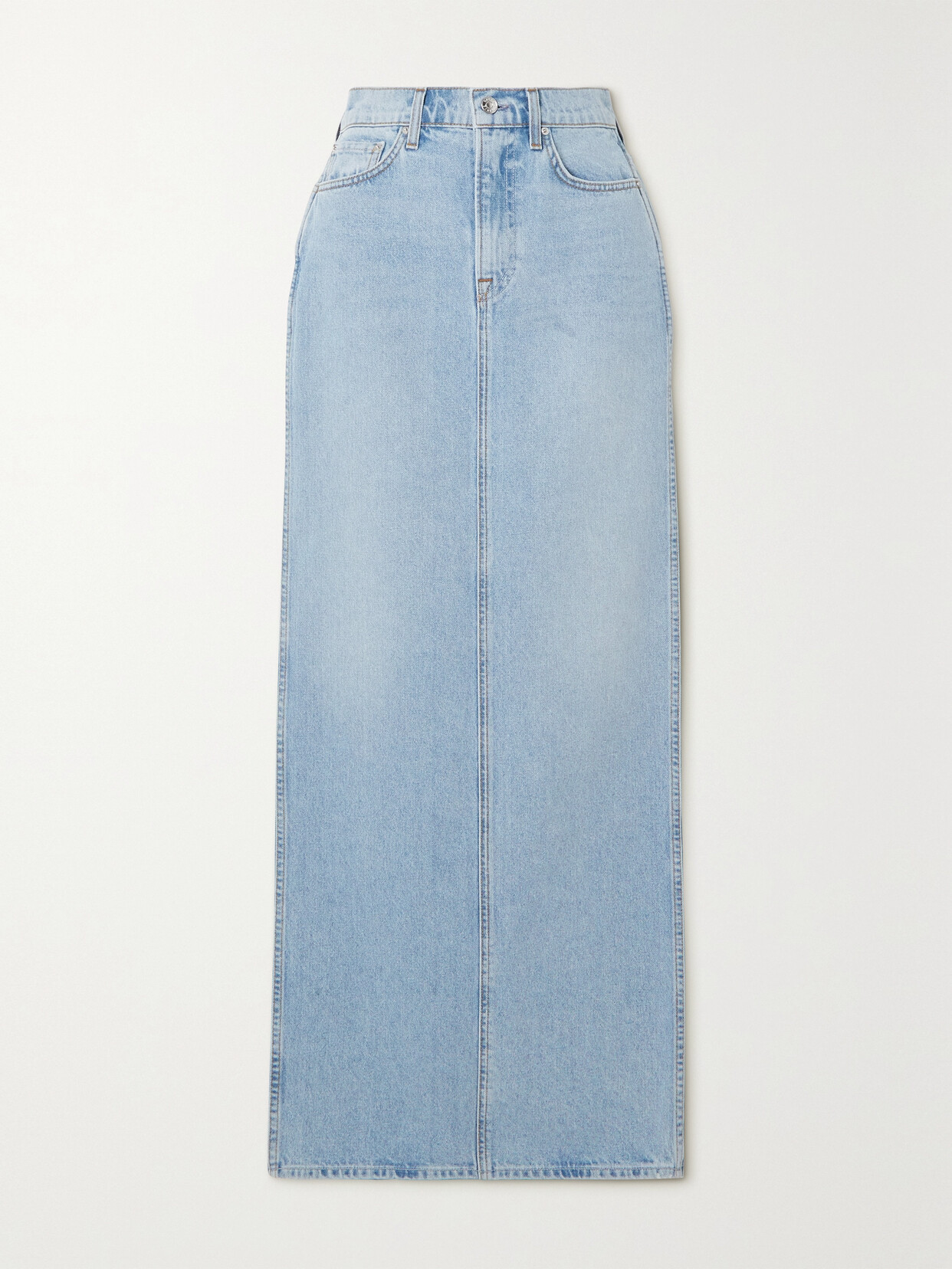 GRLFRND - Amara Denim Maxi Skirt - Blue