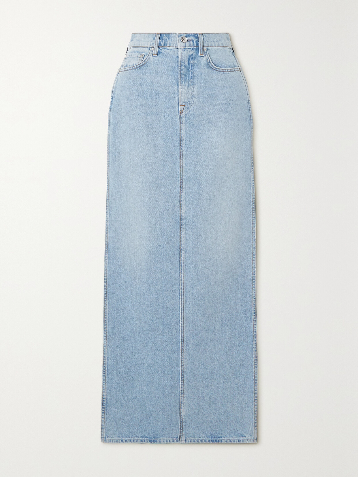 GRLFRND - Amara Denim Maxi Skirt - Blue