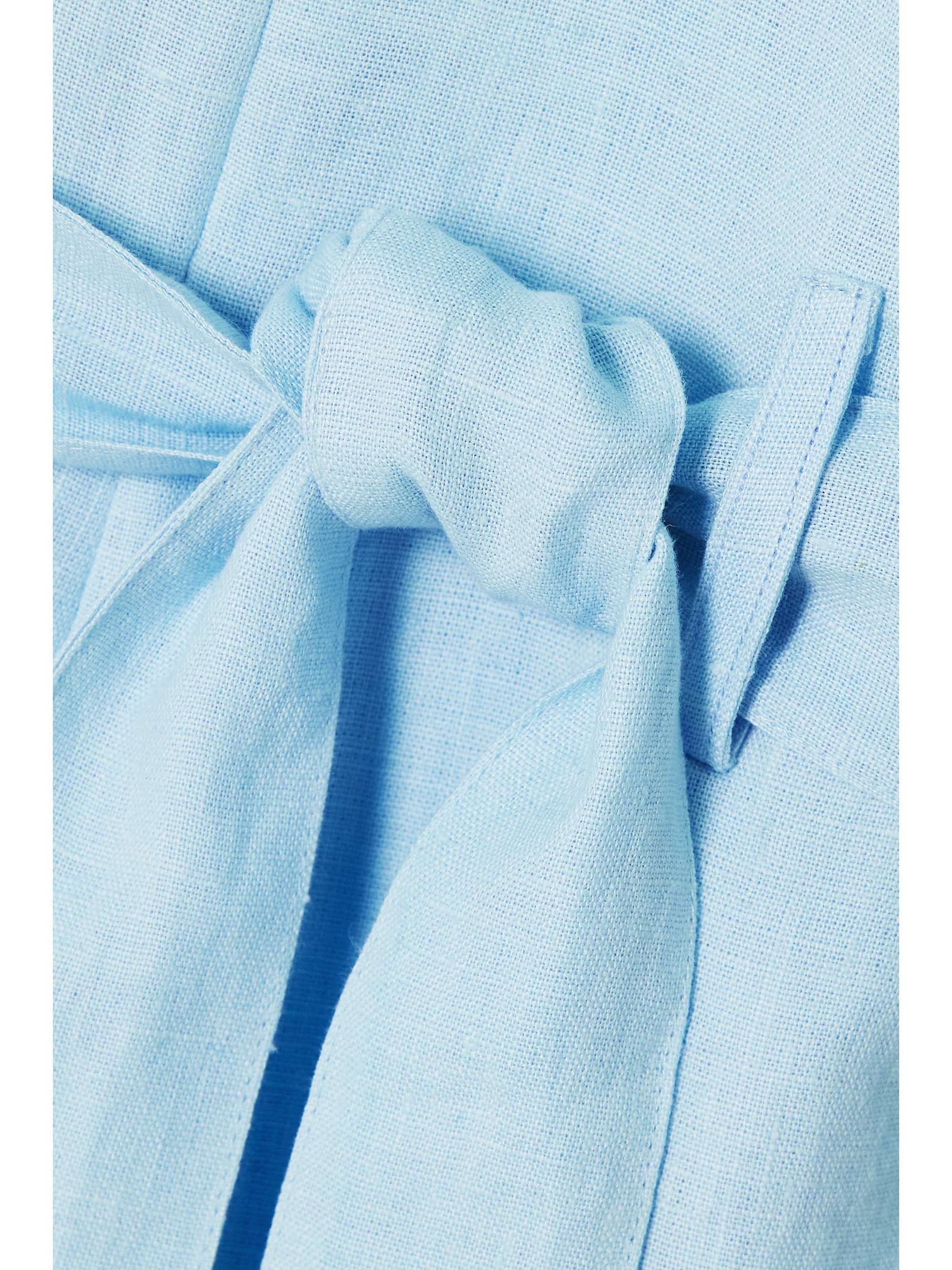RIVET UTILITY + NET SUSTAIN Influencer belted linen playsuit