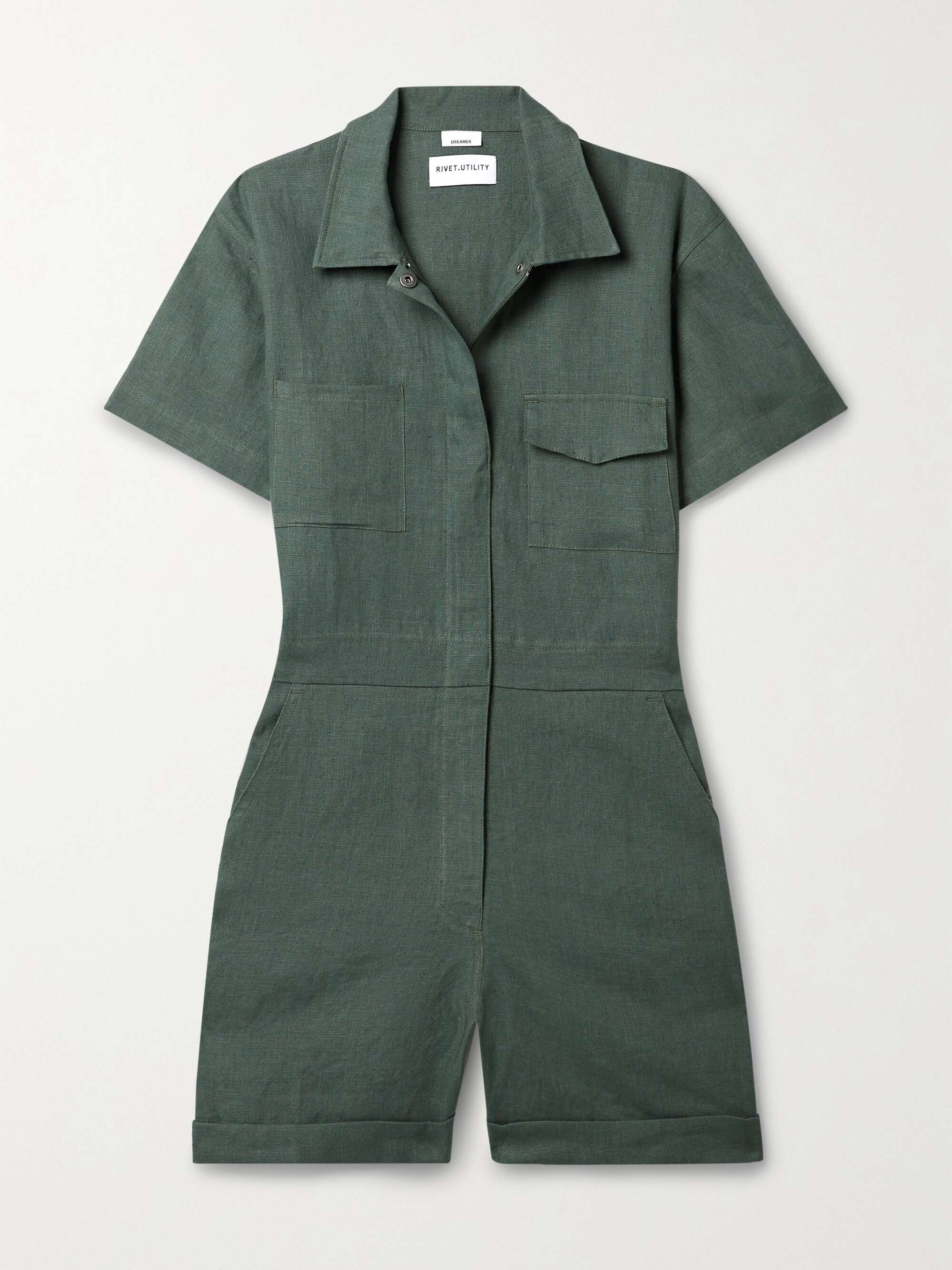 オールインワン・サロペット RIVET UTILITY Dreamer linen playsuit Rivet Utility | Dreamer Linen Playsuit