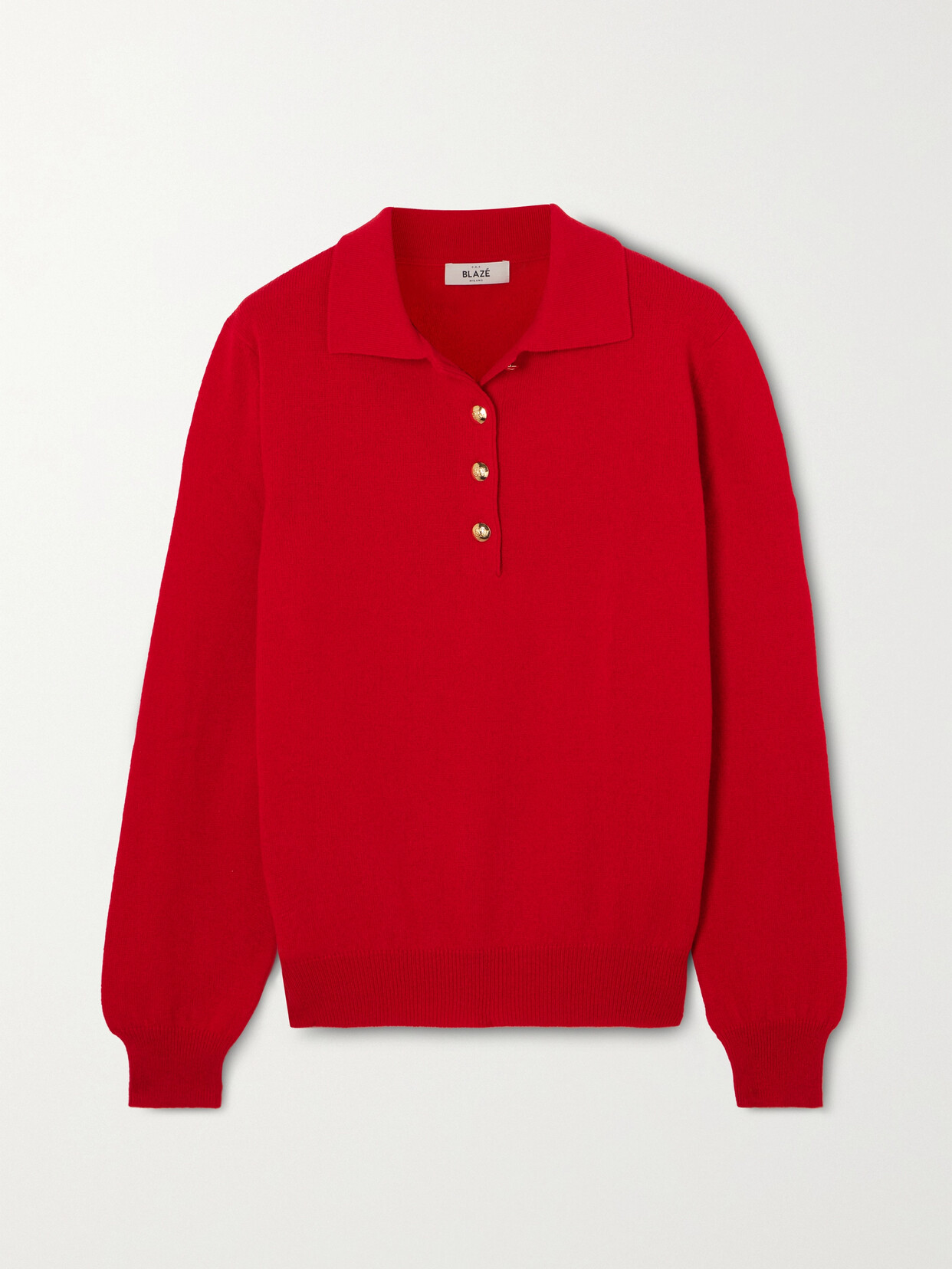 Blazé Milano - Highland Polo Wool And Cashmere-blend Sweater - Red