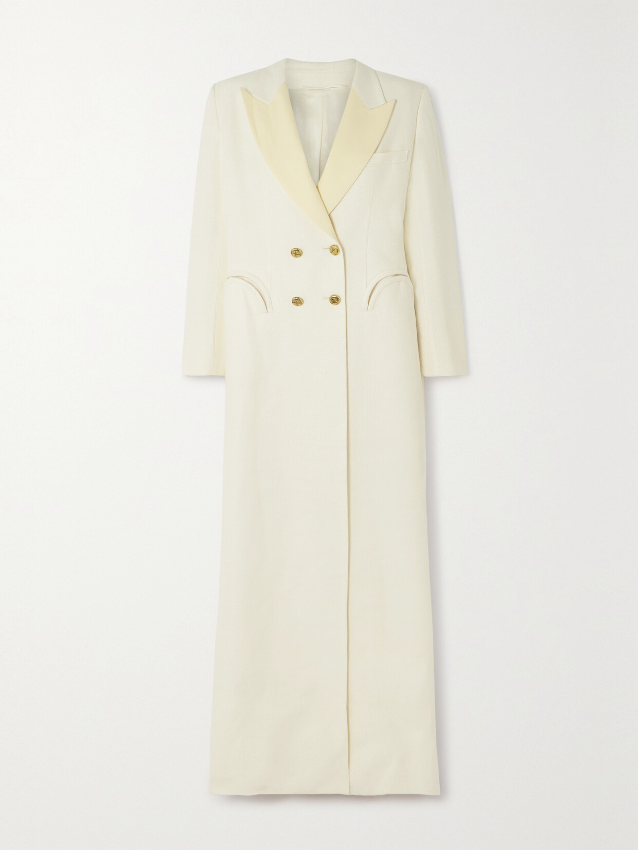 Blazé Milano - Venus Heart Double-breasted Twill Coat - White