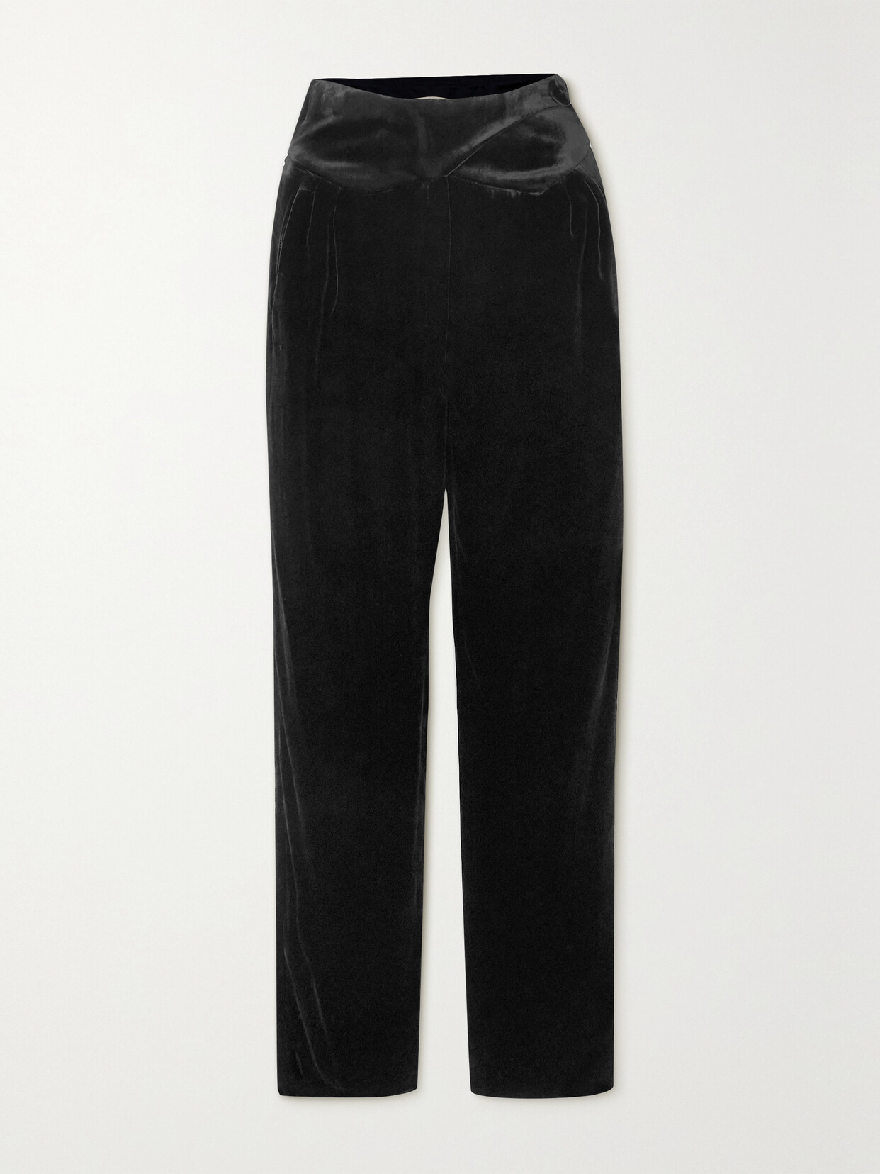 Blazé Milano - Afterglow Velvet Cropped Pants - Black