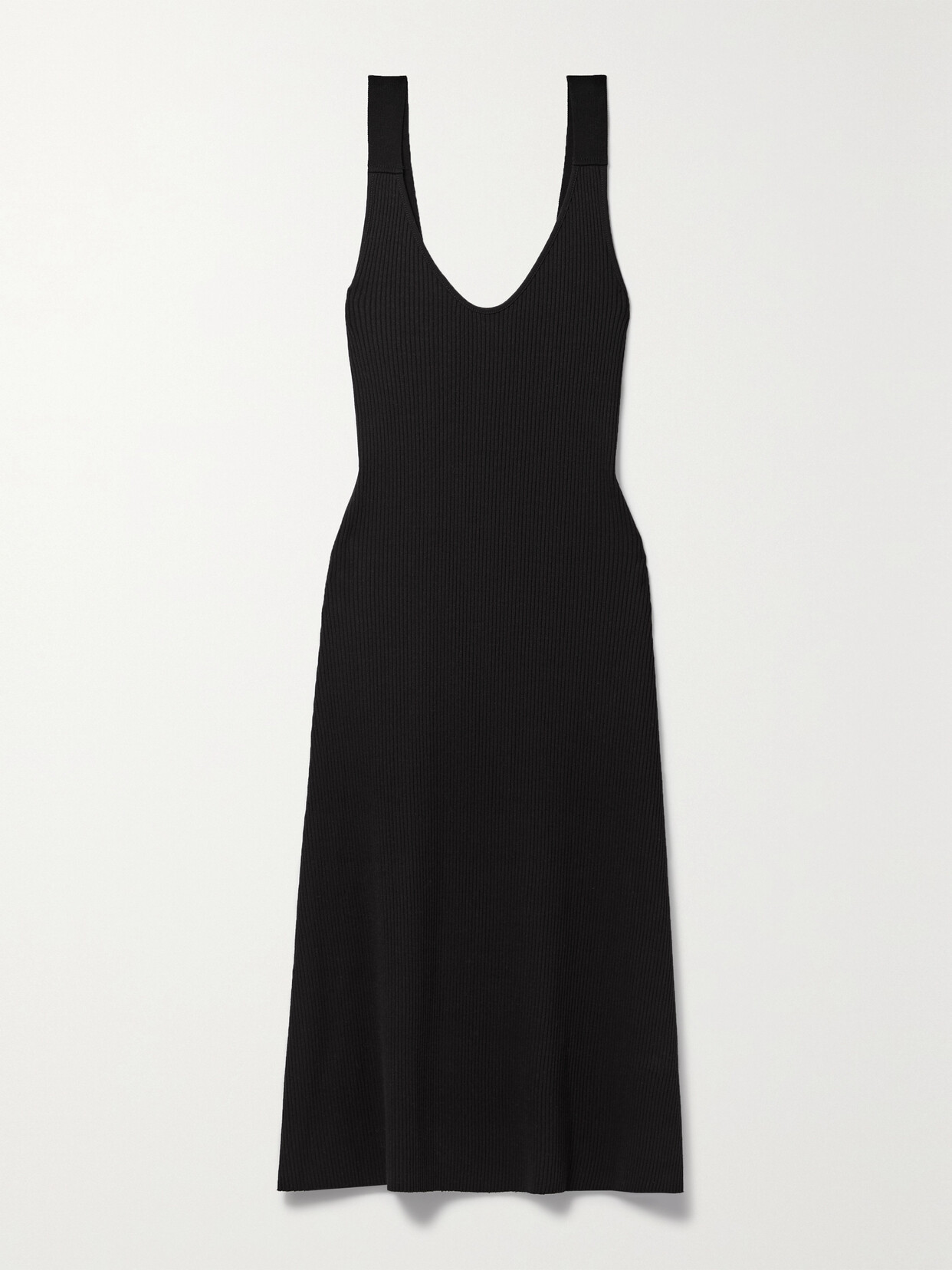 Vince - Ribbed Stretch-jersey Dress - Black