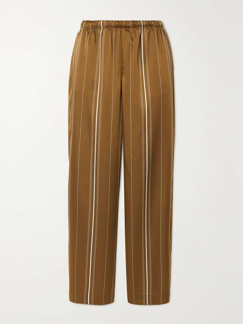 Vince Striped Duchesse-satin Pants - x large