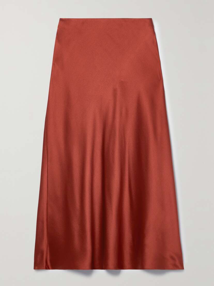 Vince Satin Midi Skirt - x large