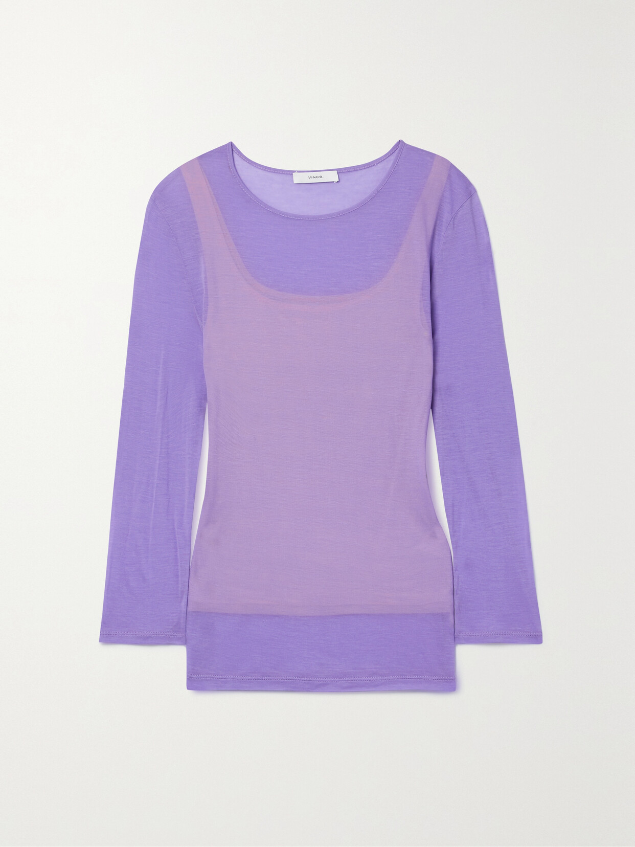Vince - Layered Lyocell Top - Purple