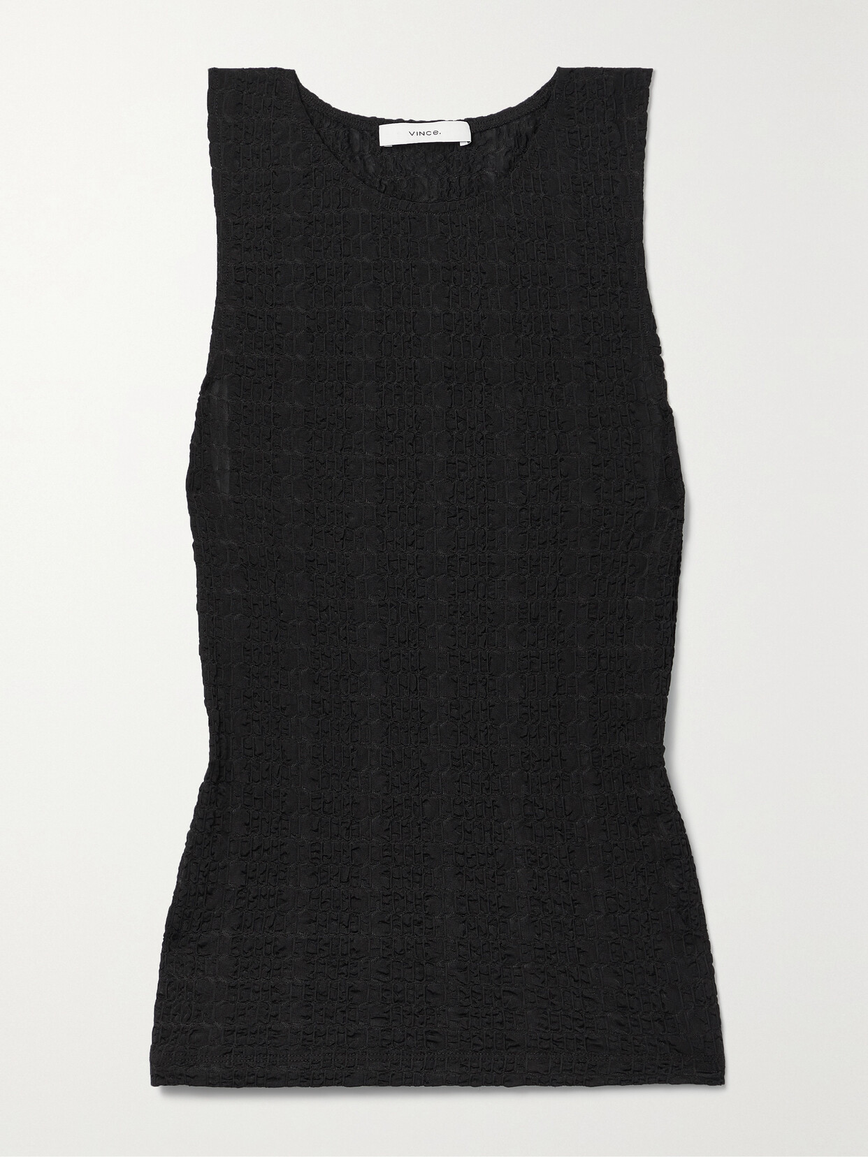 Vince - Shirred Stretch-jersey Tank - Black