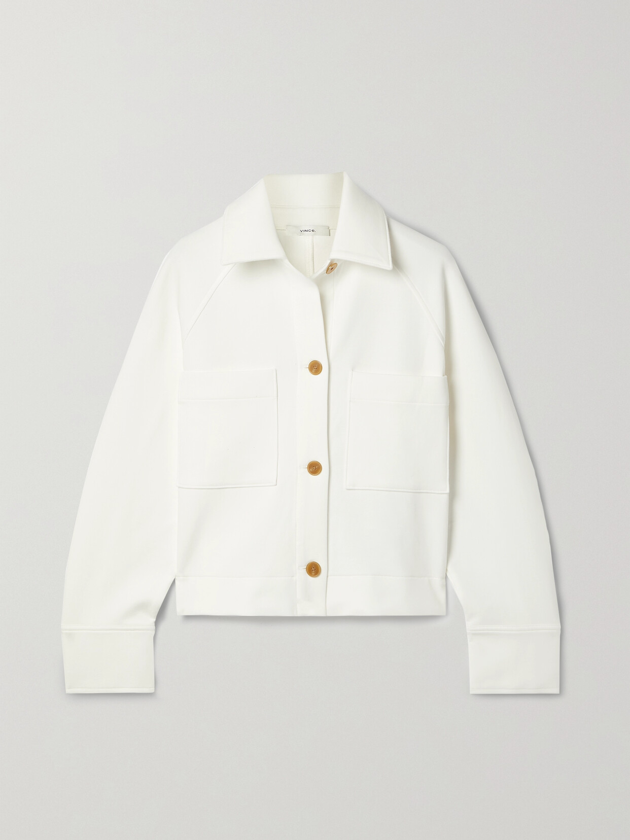 Vince - Stretch Cotton-blend Jersey Jacket - White