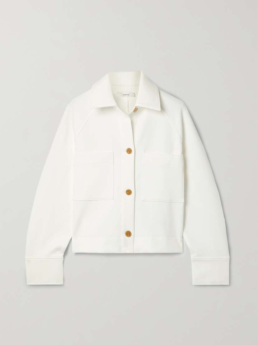 Vince Stretch Cotton-blend Jersey Jacket - x large
