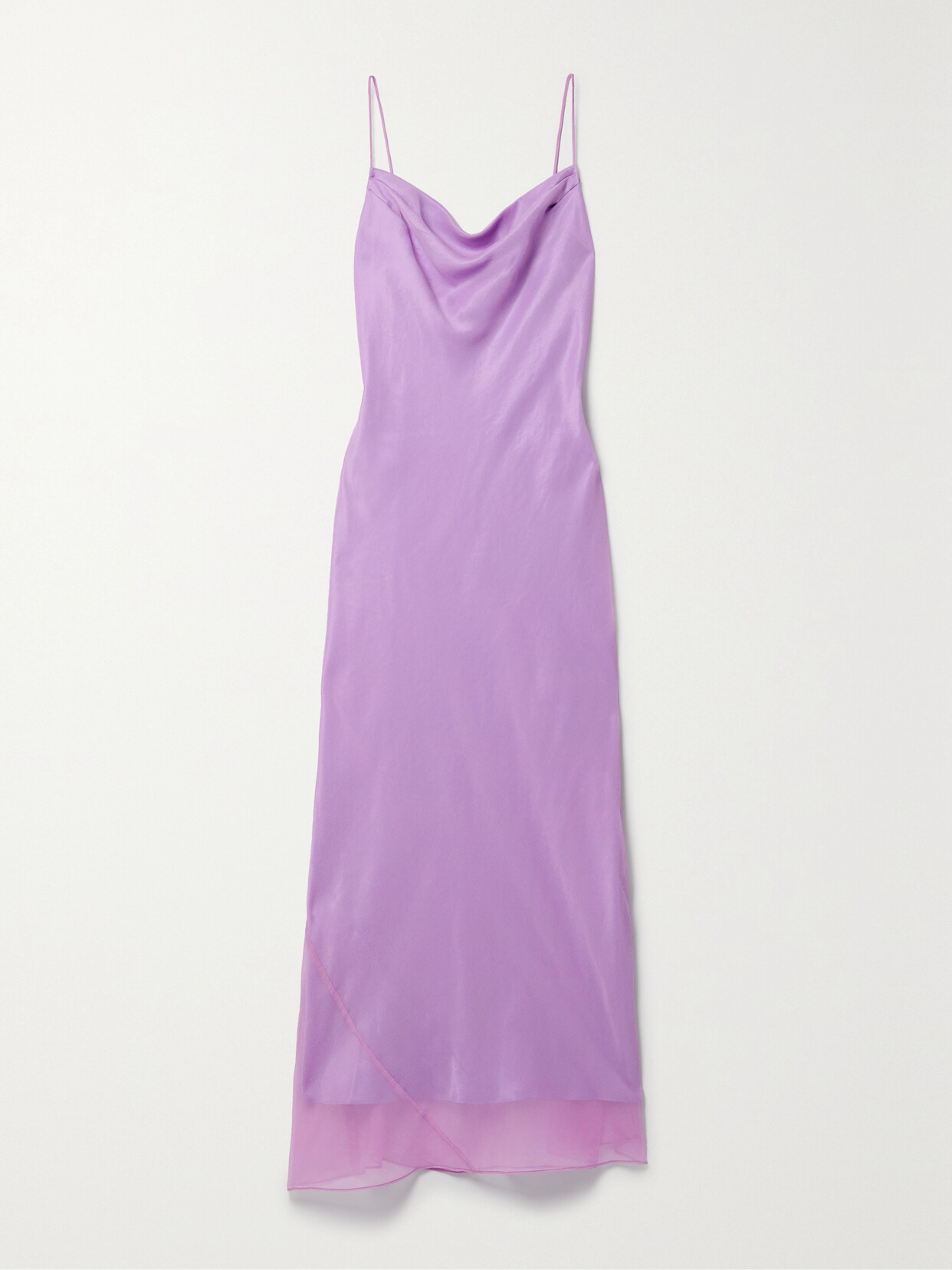 Vince - Draped Silk-crepon Midi Dress - Purple