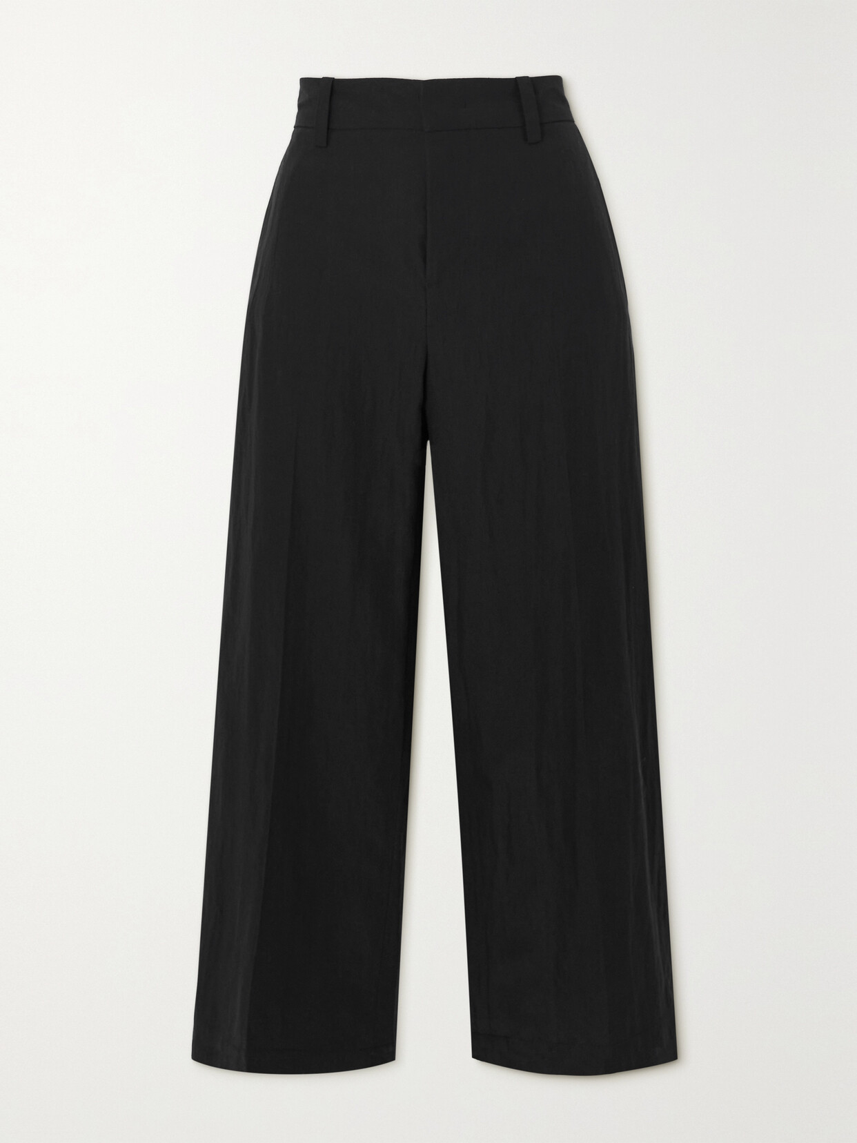Vince Cropped Tencel Lyocell-blend Straight-leg Pants In Black