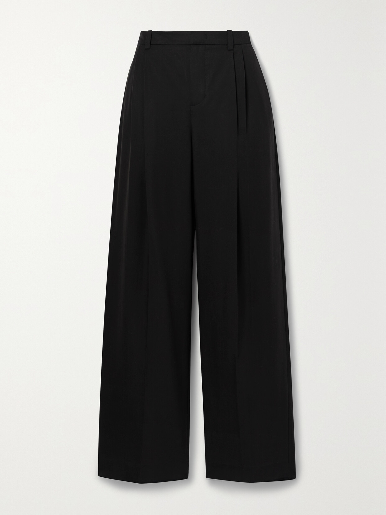 Vince - Pleated Tencel Lyocell-blend Straight-leg Pants - Black