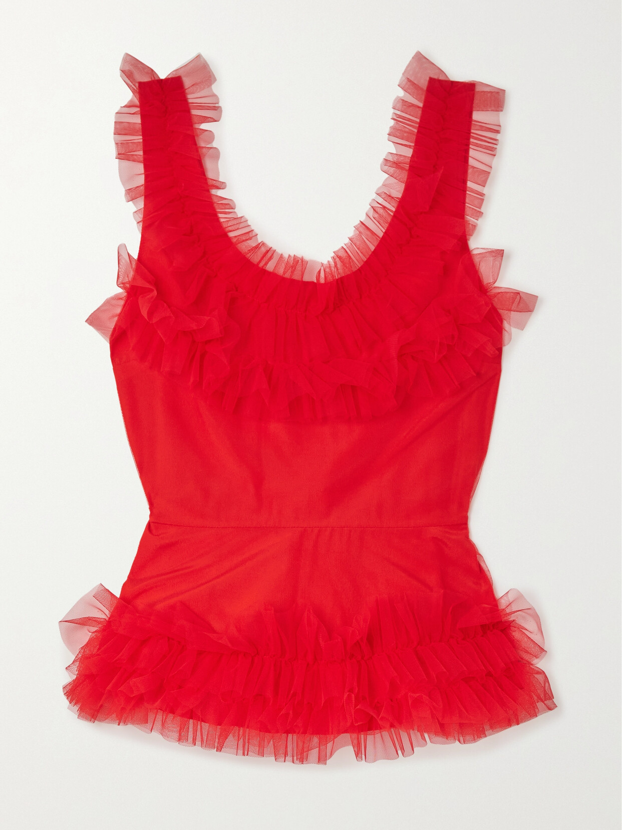 Molly Goddard - Clarice Tiered Ruffled Tulle Top - UK 10