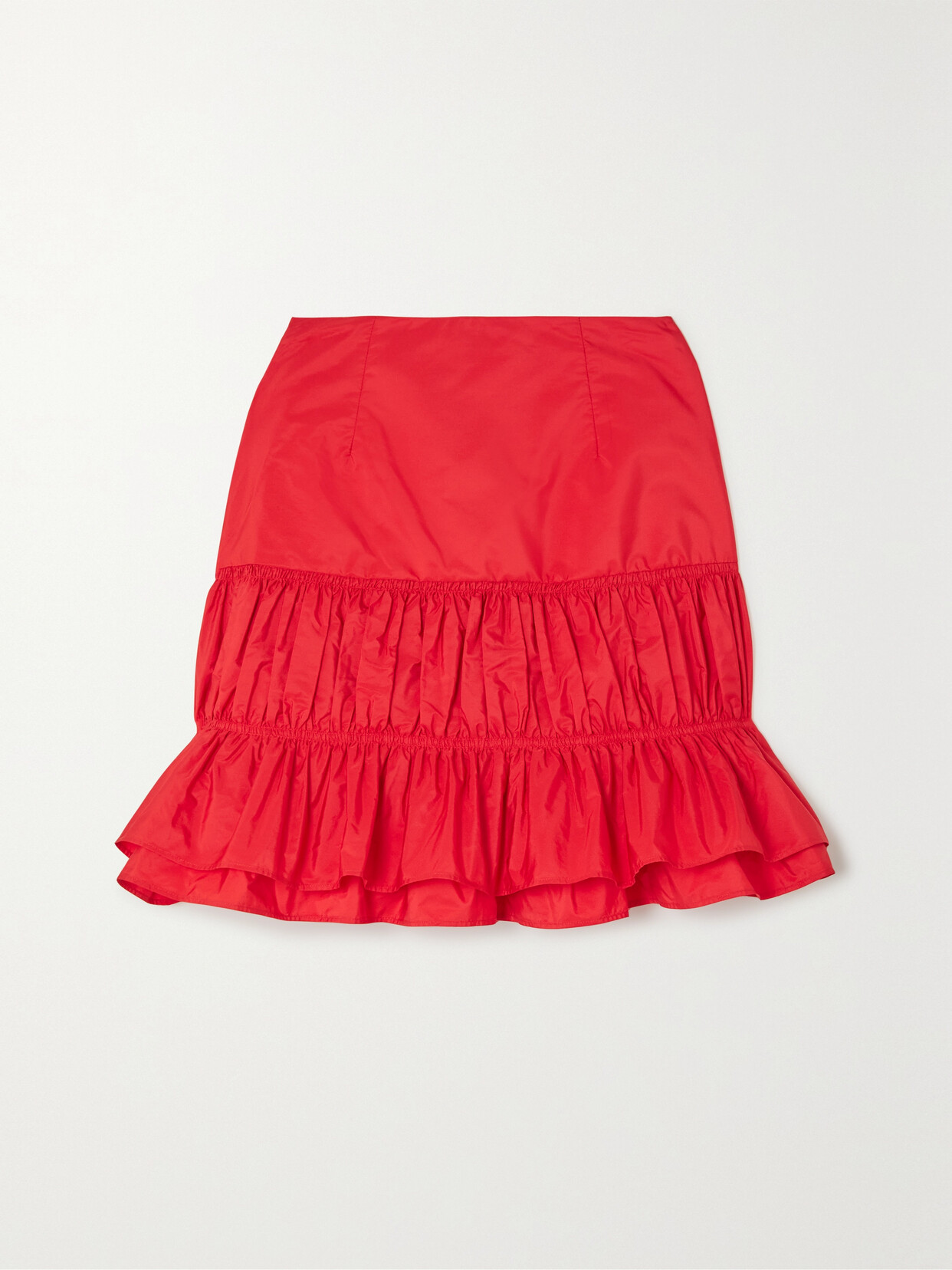 Molly Goddard Carol Tiered Ruffled Taffeta Mini Skirt - UK 14