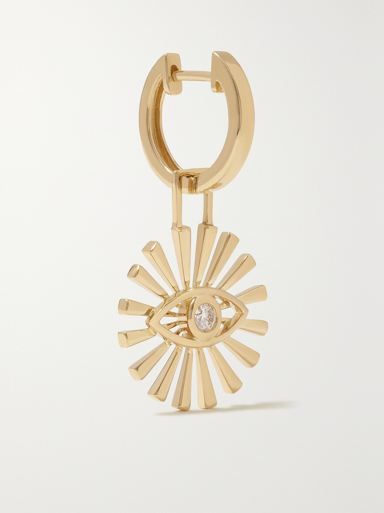 Robinson Pelham - Orb Midi And Third Eye Rays Earwish 14-karat Gold Diamond Single Hoop Earring - One size