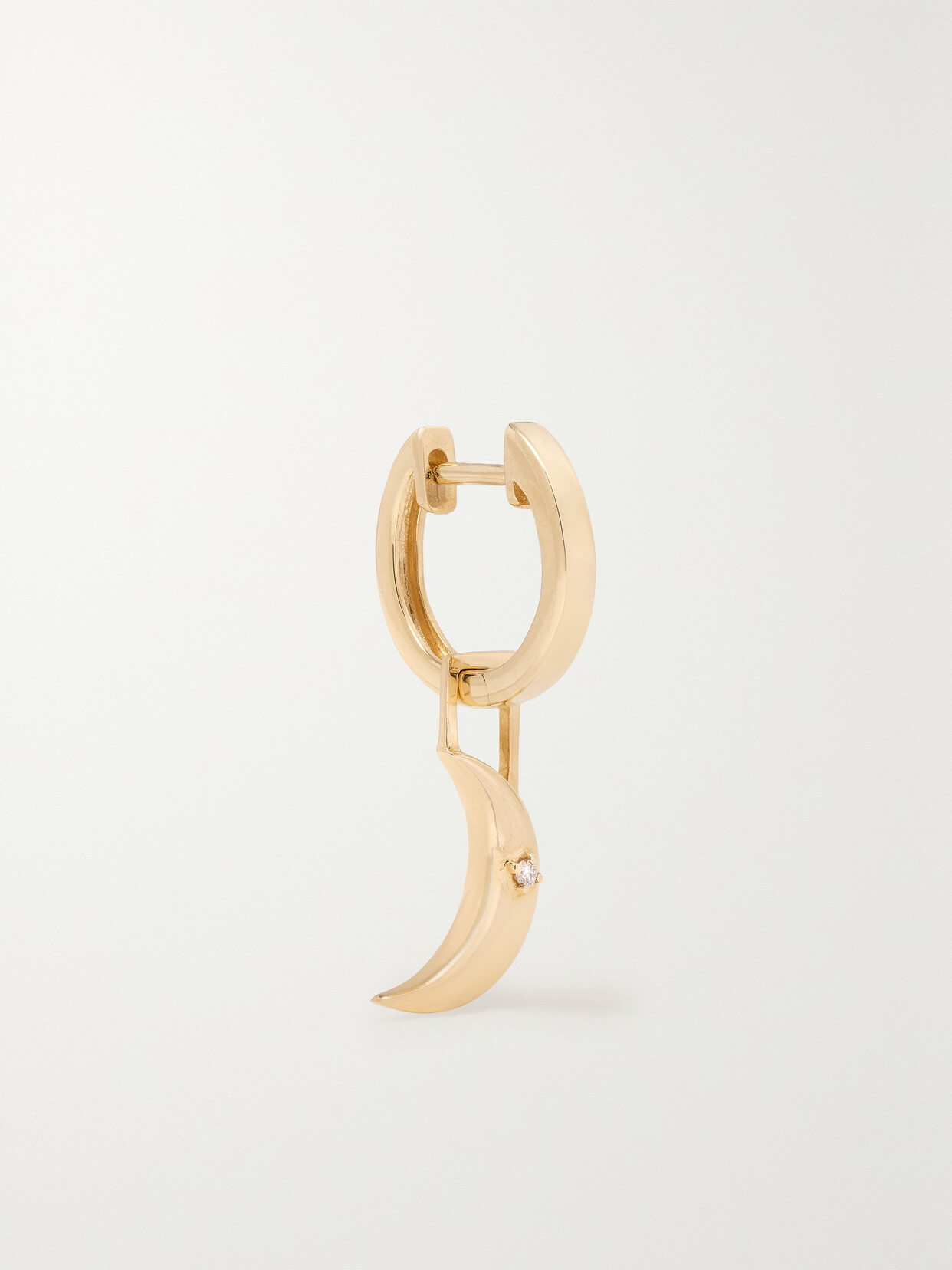 Robinson Pelham - New Moon Earwish 14-karat Gold Diamond Single Hoop Earring - One size