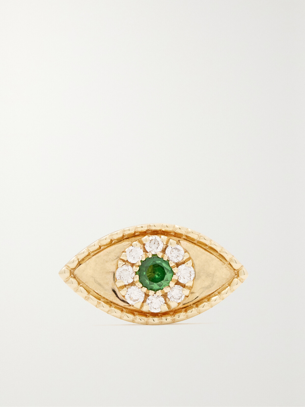 Robinson Pelham - Third Eye 14-karat Gold, Tsavorite And Diamond Single Earring - one size