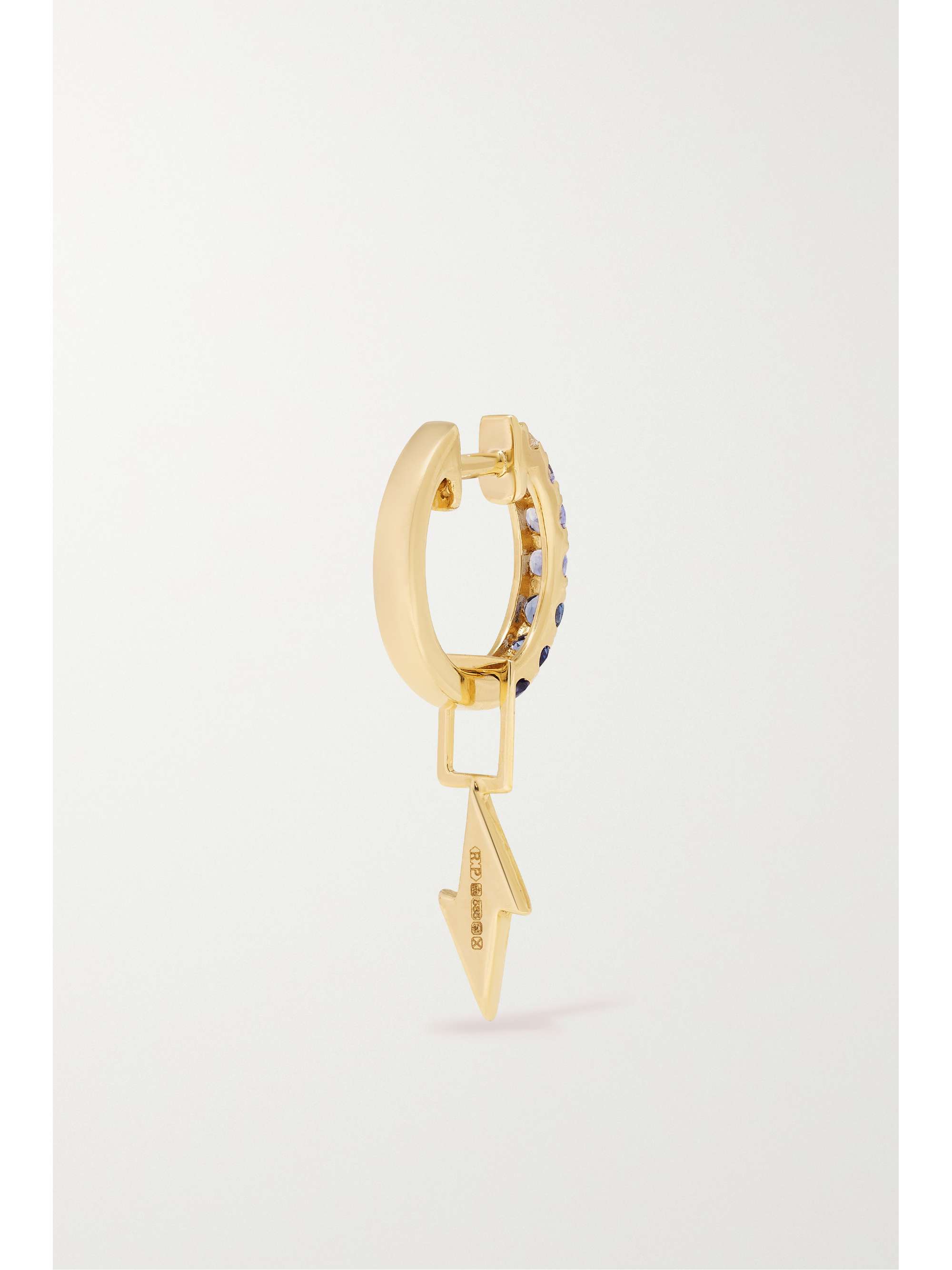 ROBINSON PELHAM Bolt EarWish 14-karat gold, sapphire and diamond single hoop earring