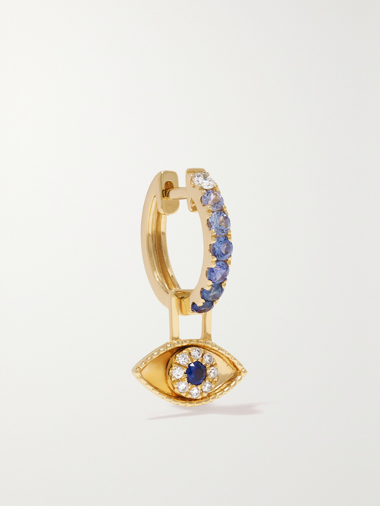 Robinson Pelham - Third Eye Earwish 14-karat Gold, Sapphire And Diamond Single Hoop Earring - One size