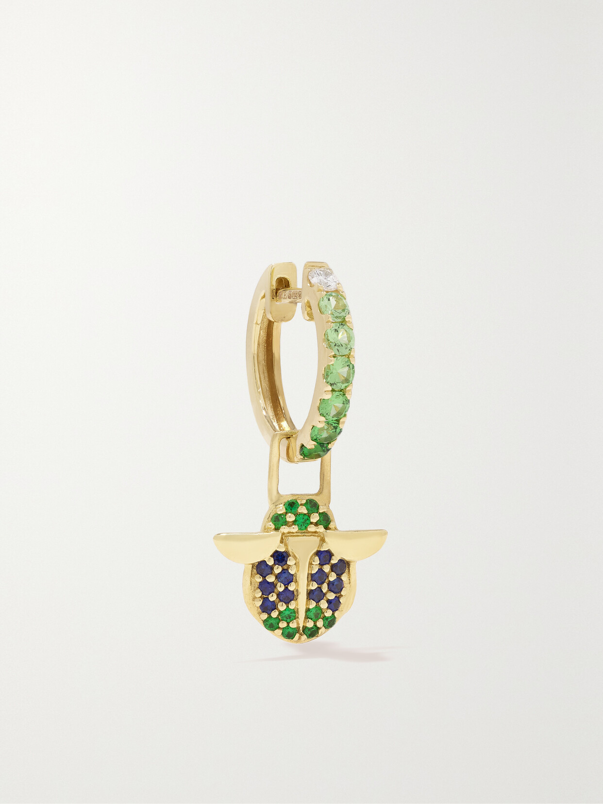 Robinson Pelham - Scarab Earwish 14-karat Gold Multi-stone Single Hoop Earring - One size