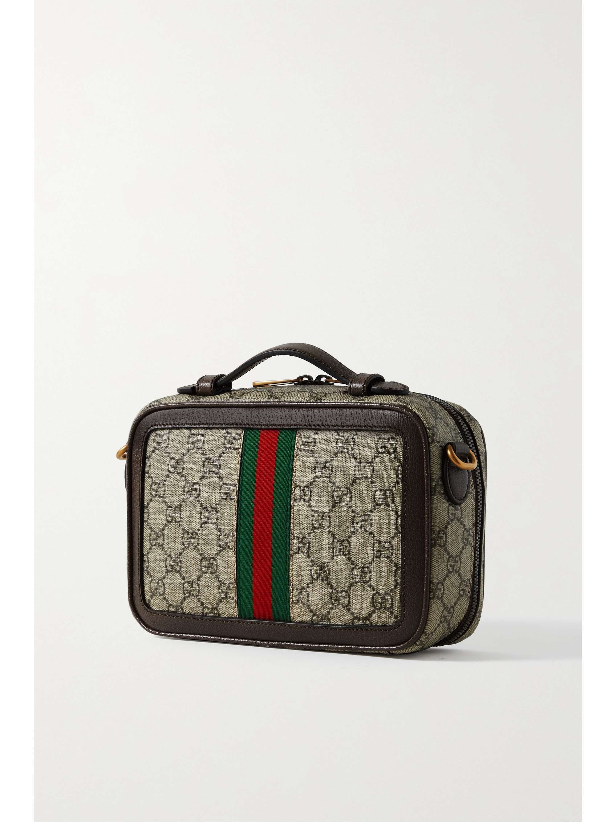 Gucci Ophidia Small Textured Leather Trimmed Printed Coated Canvas