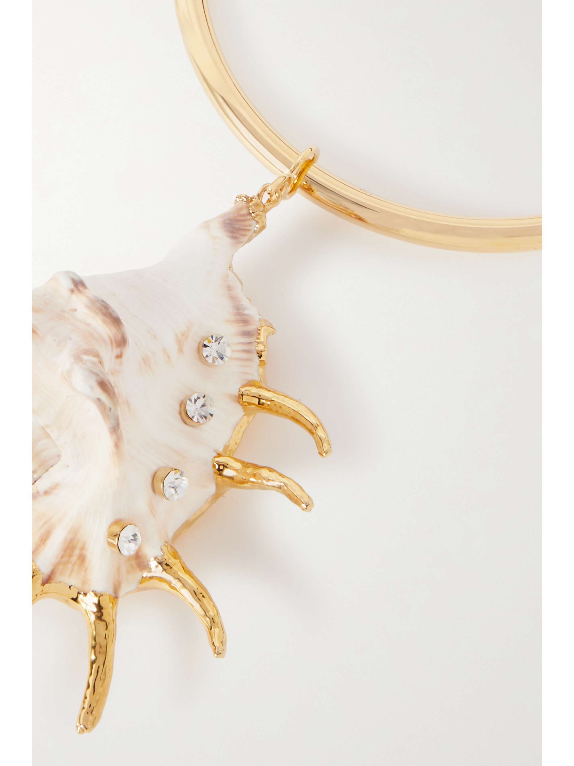 DRIES VAN NOTEN Gold-tone, crystal and shell choker | NET-A
