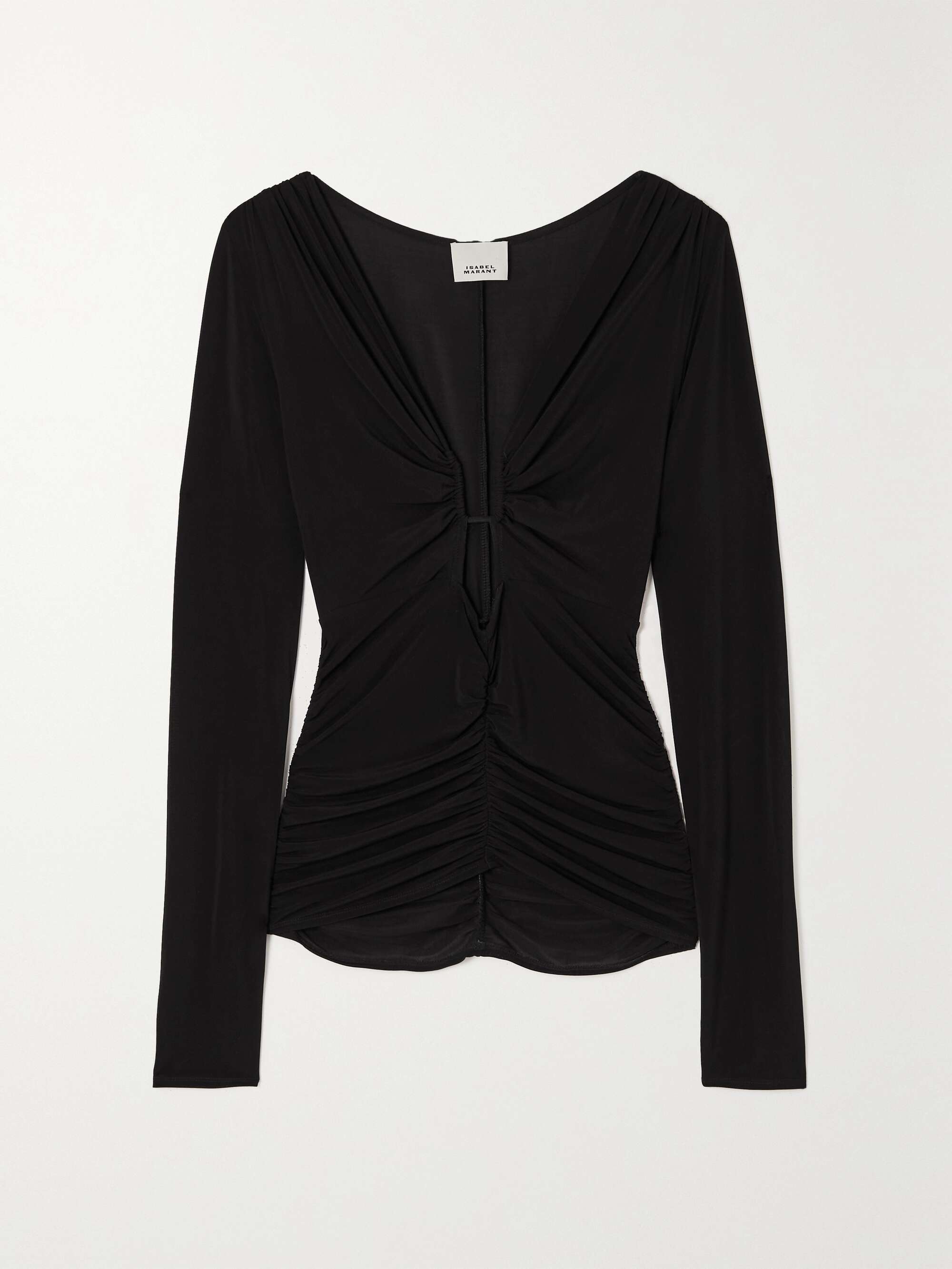 Draped jersey top in black - Isabel Marant | Mytheresa