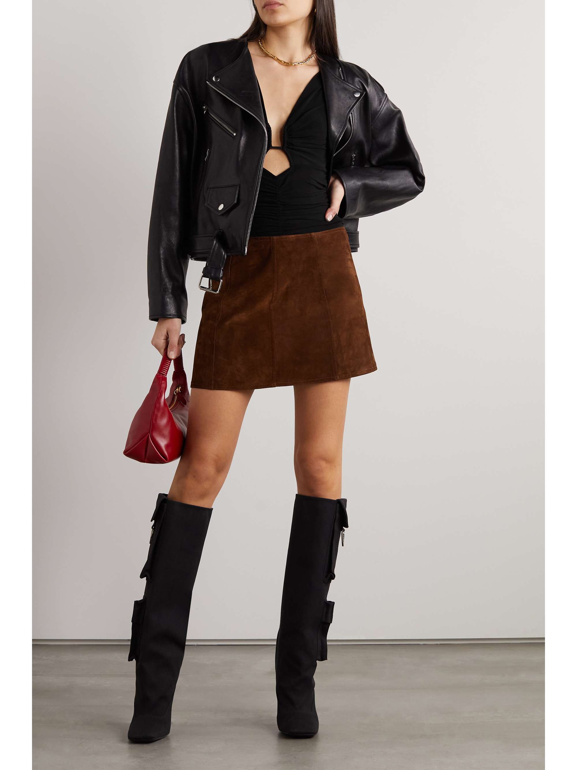 ISABEL MARANT Laura cutout ruched stretch-jersey top | NET-A