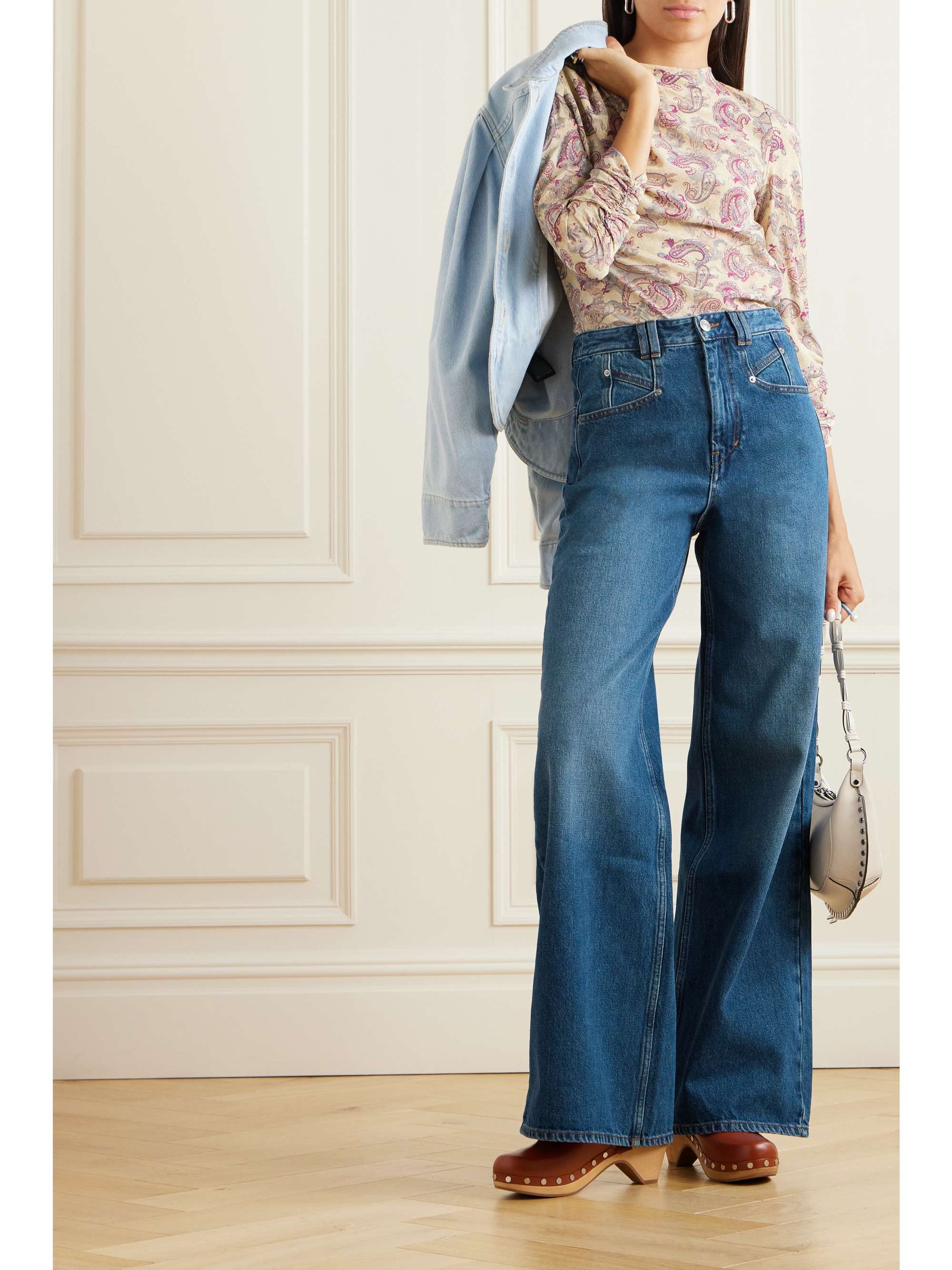 ISABEL MARANT Lemony high-rise wide-leg jeans