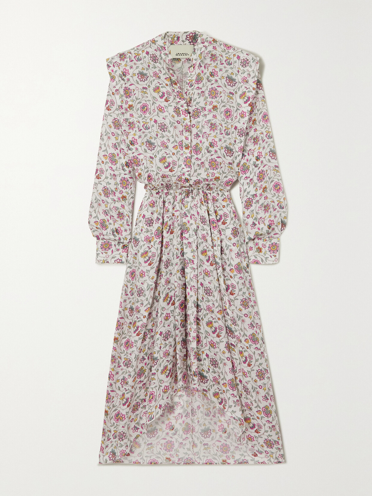 Isabel Marant Lokeya Asymmetric Floral-print Jacquard Dress - Ecru