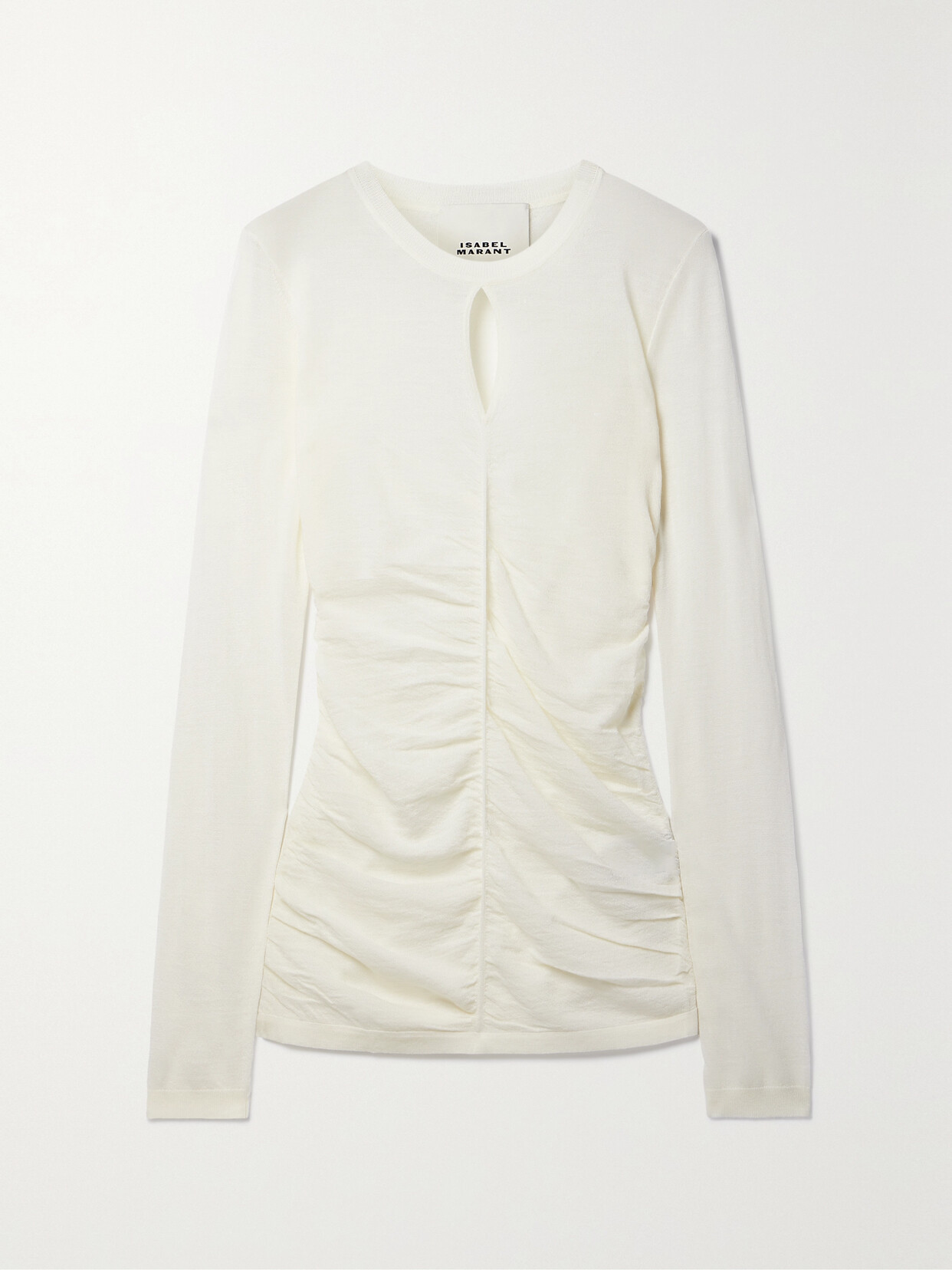 Isabel Marant - Posy Cutout Wool-blend Jersey Top - White