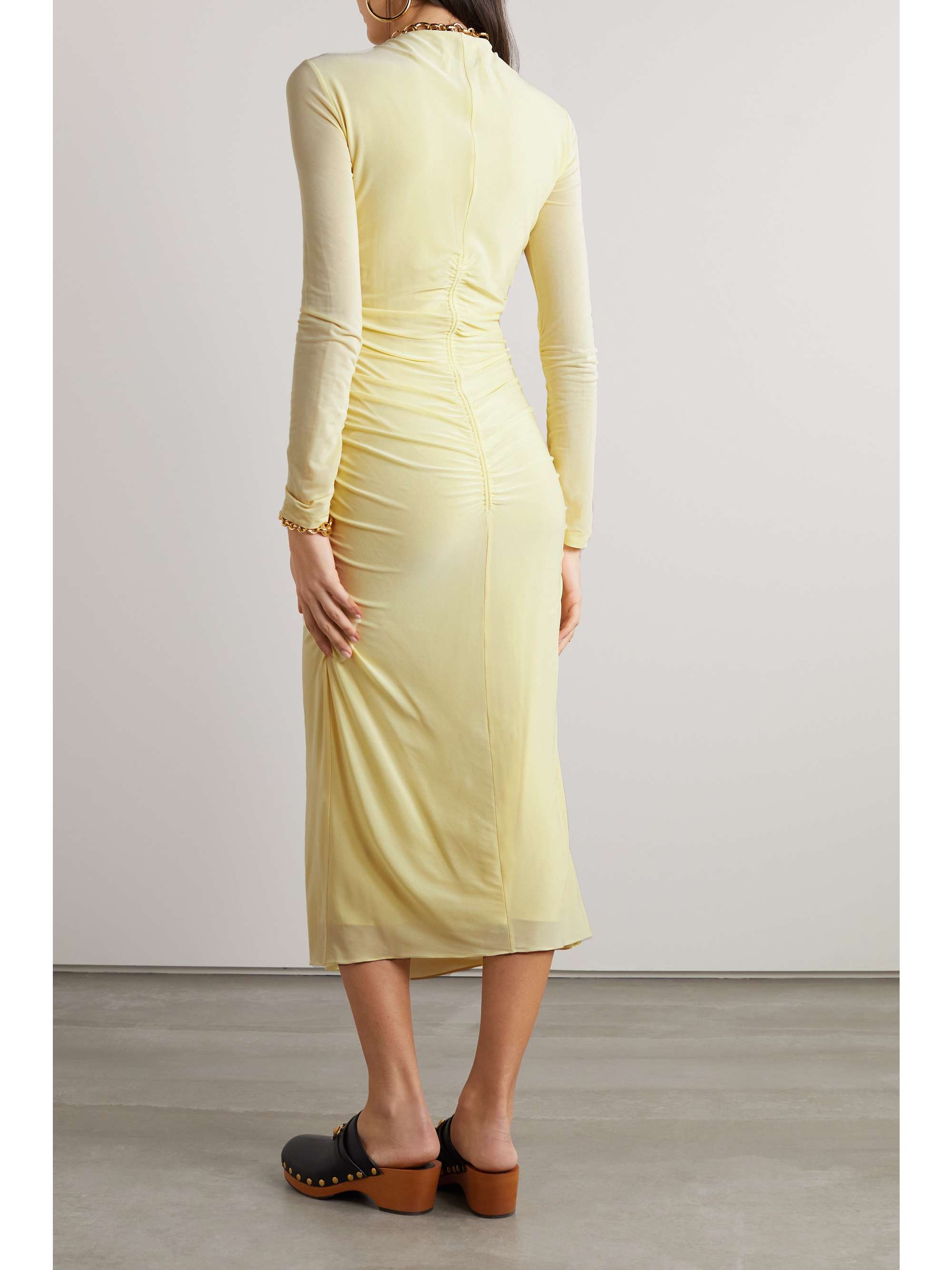 ISABEL MARANT Laly gathered stretch-jersey midi dress