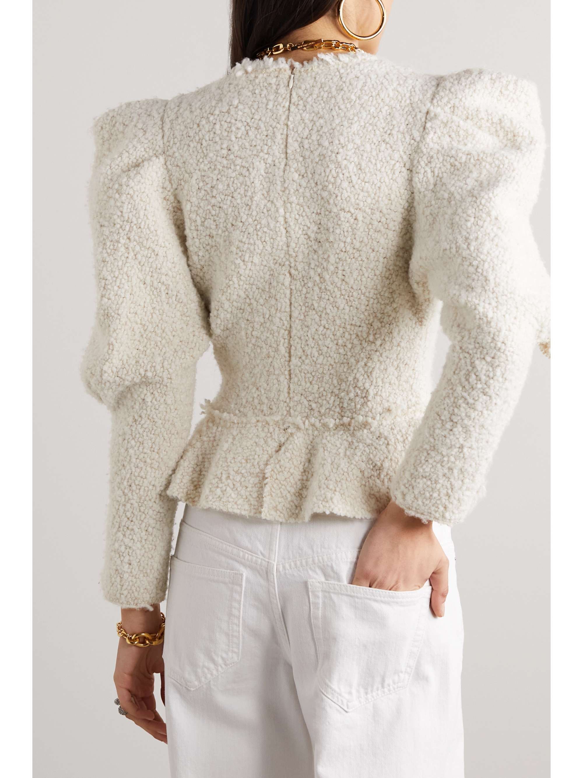 ISABEL MARANT Giamili bouclé peplum top
