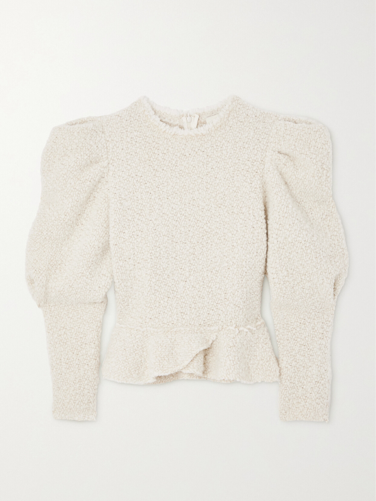 Isabel Marant - Giamili Bouclé Peplum Top - Ecru