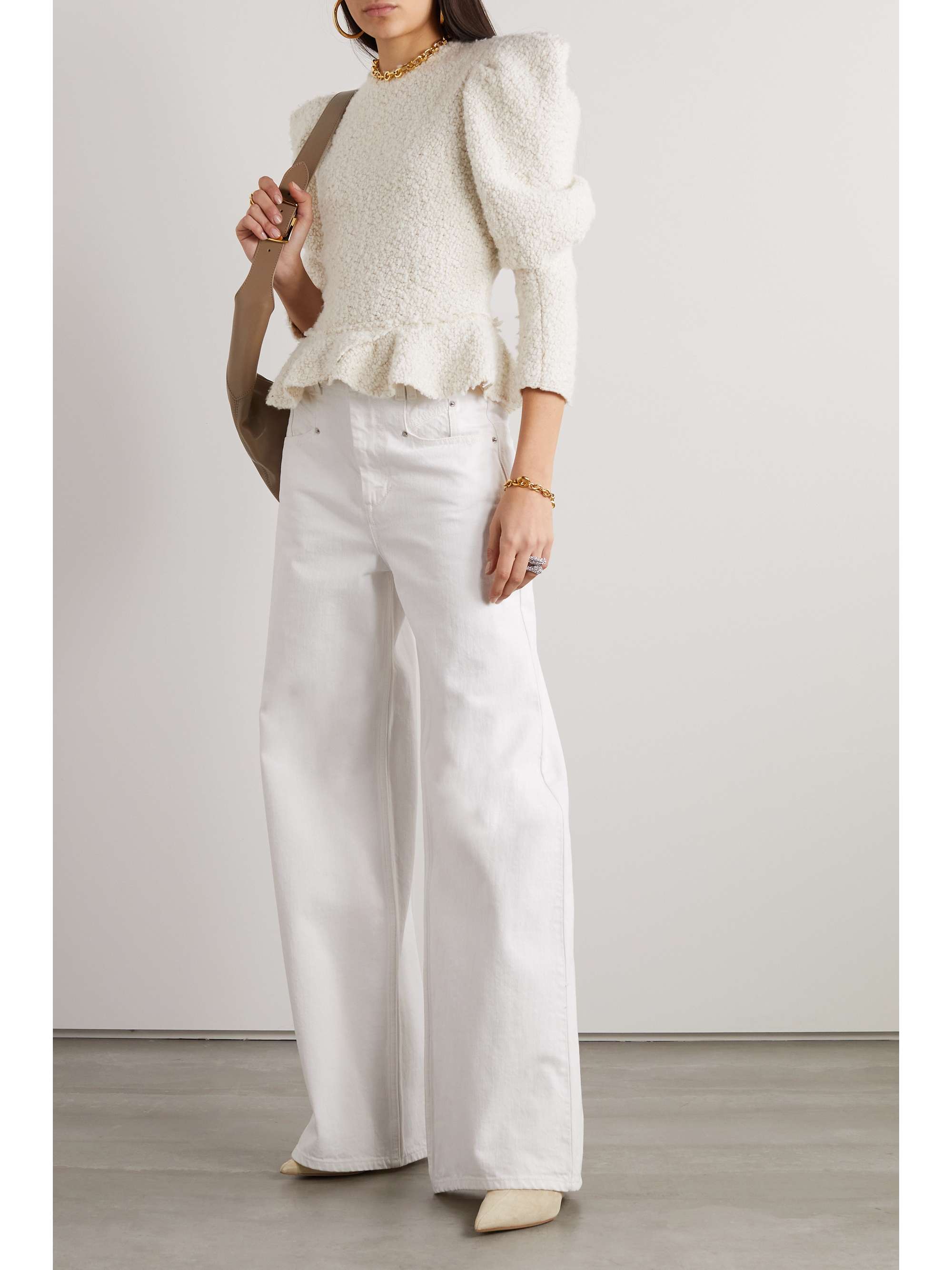 ISABEL MARANT Giamili bouclé peplum top