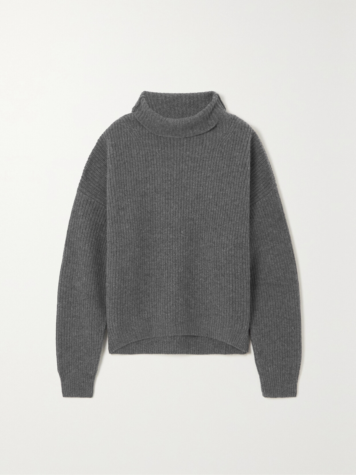 Isabel Marant - Brooke Ribbed Merino Wool And Cashmere-blend Turtleneck Sweater - Gray