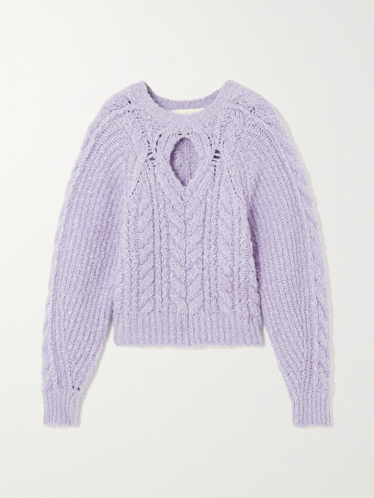 Isabel Marant - Noelys Cutout Cable-knit Sweater - Purple