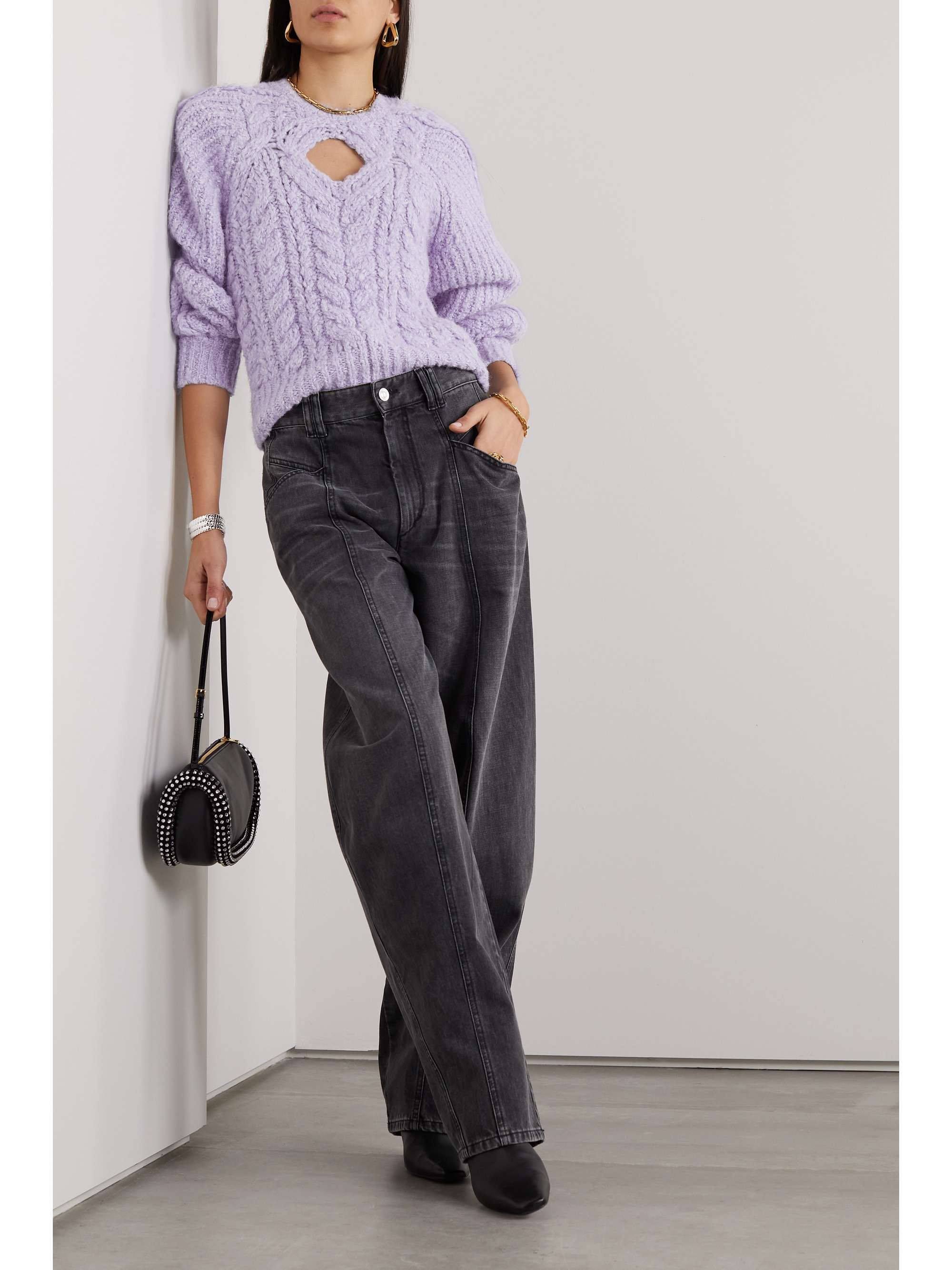 ISABEL MARANT Noelys cutout cable-knit sweater