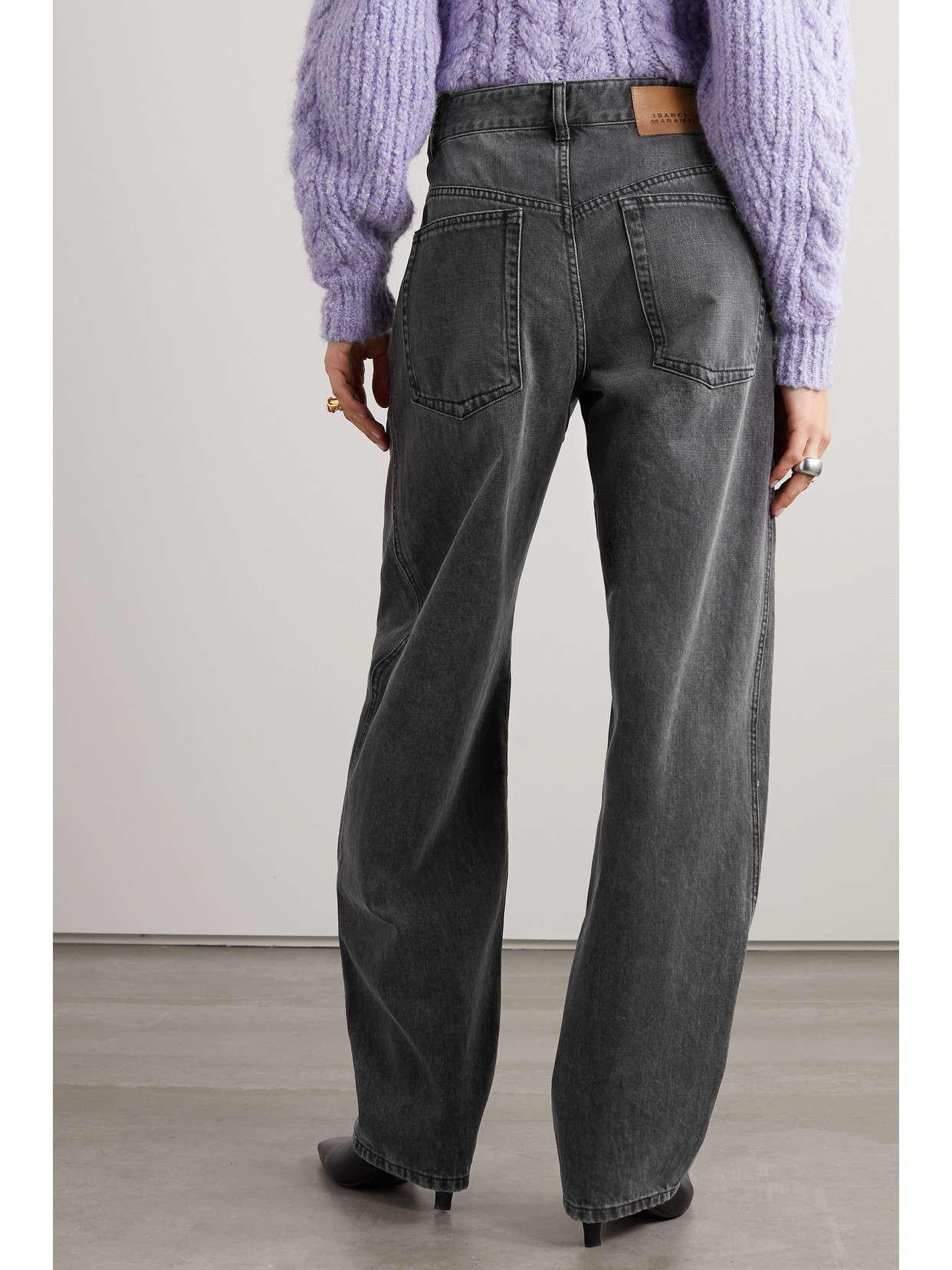 Isabel Marant Vetan High-rise Tapered Jeans In Black