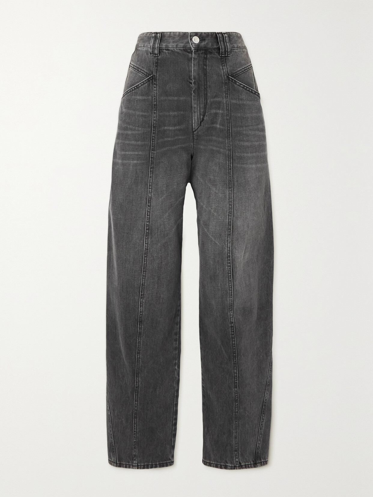 Isabel Marant Vetan High-rise Tapered Jeans In Black